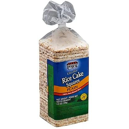 Only Kosher Candy Ultra Thin Rice Cakes Squares Plain, Lightly Salted, 100% Pure Brown Rice (Pack Of 12)