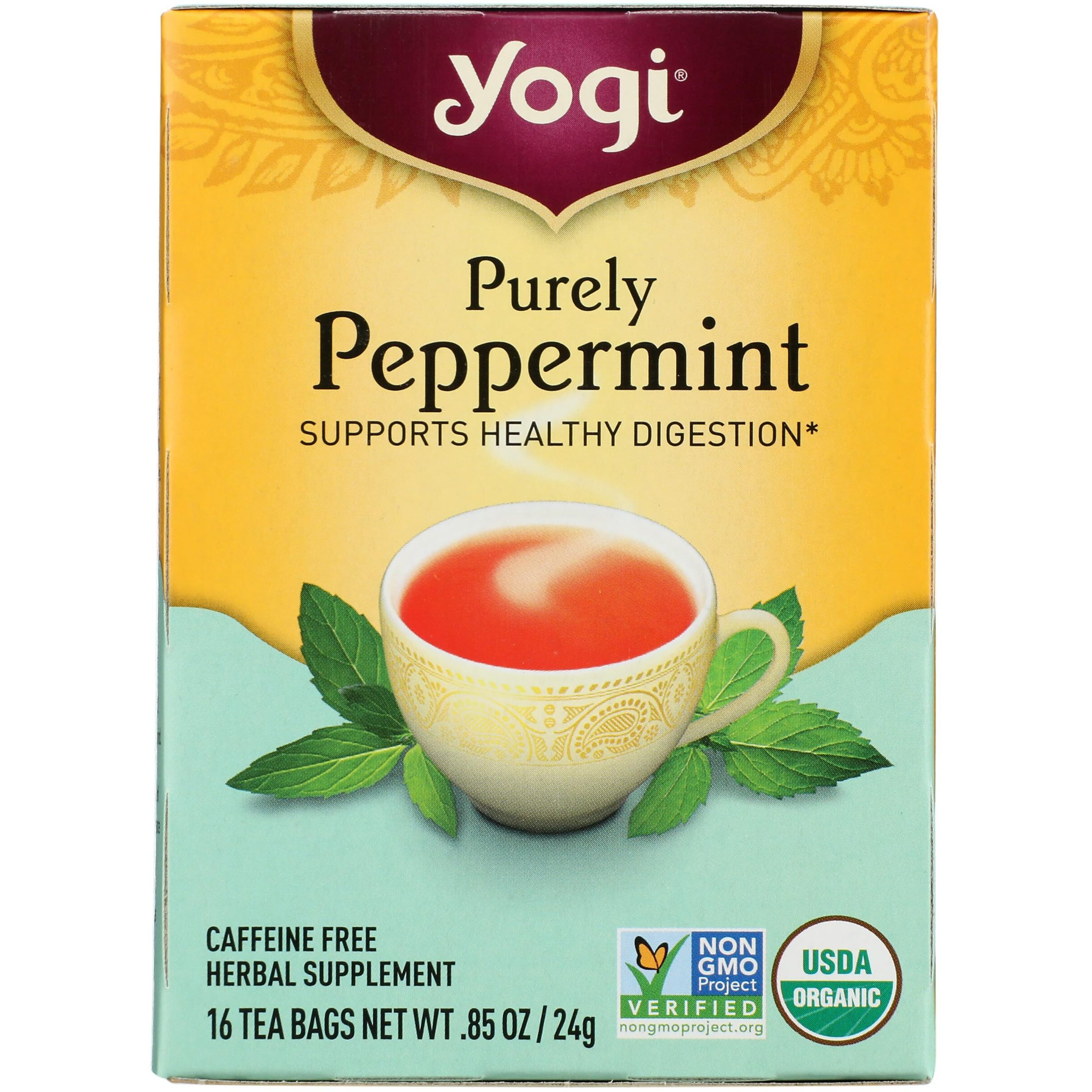 Yogi Tea, Purely Peppermint, 16 Count