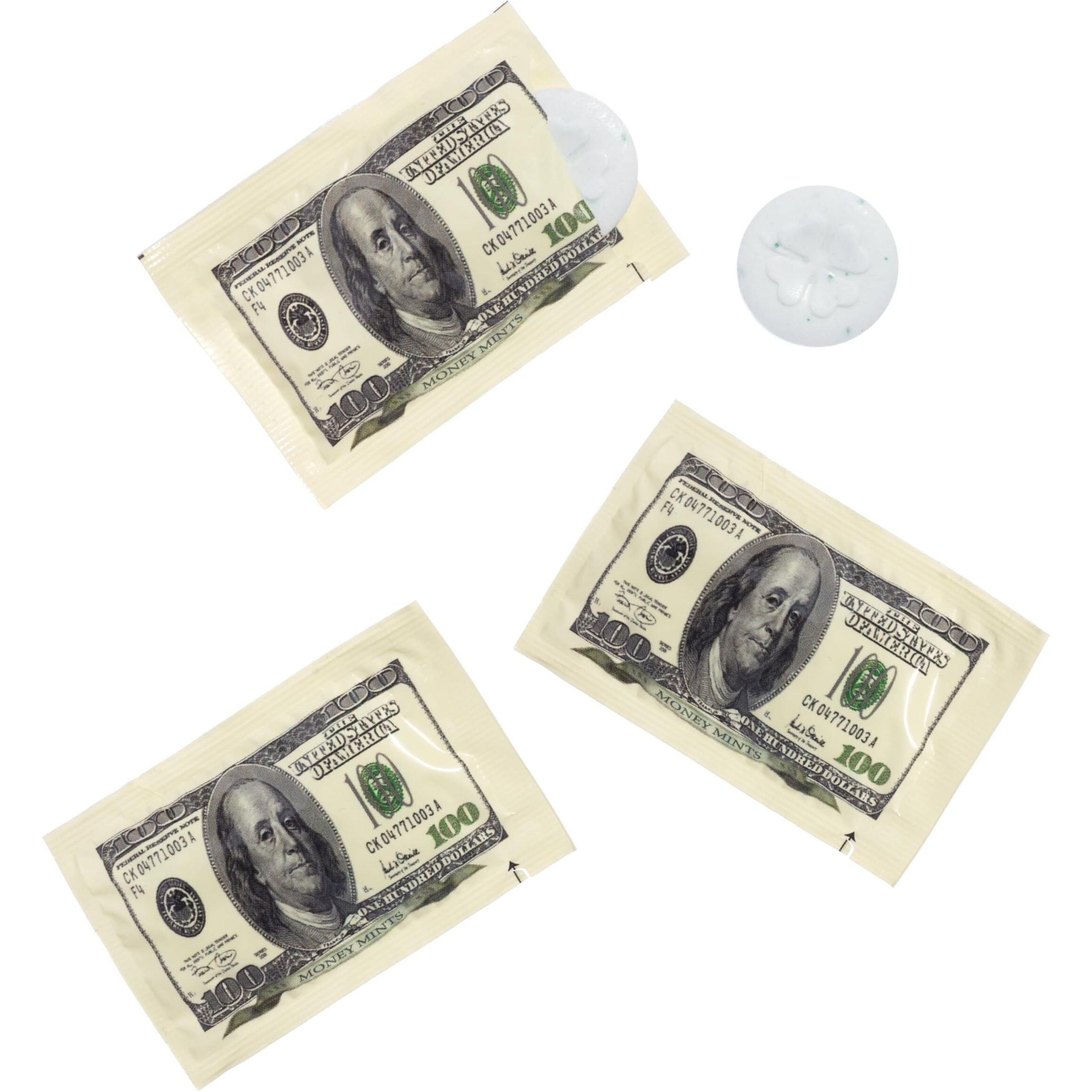 Candy Envy - Money Mints - 100 Pack, 2 Mints Per Pack - Spearmint Flavored, Individually Wrapped