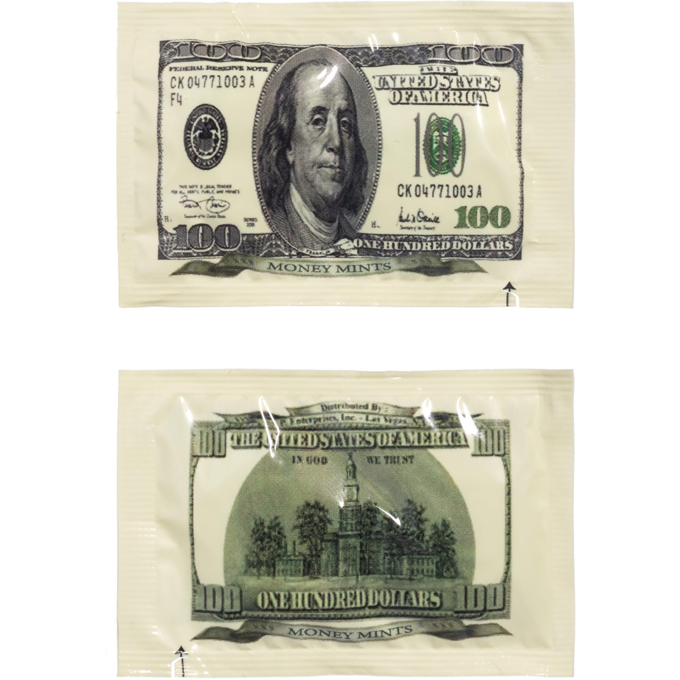 Candy Envy - Money Mints - 100 Pack, 2 Mints Per Pack - Spearmint Flavored, Individually Wrapped