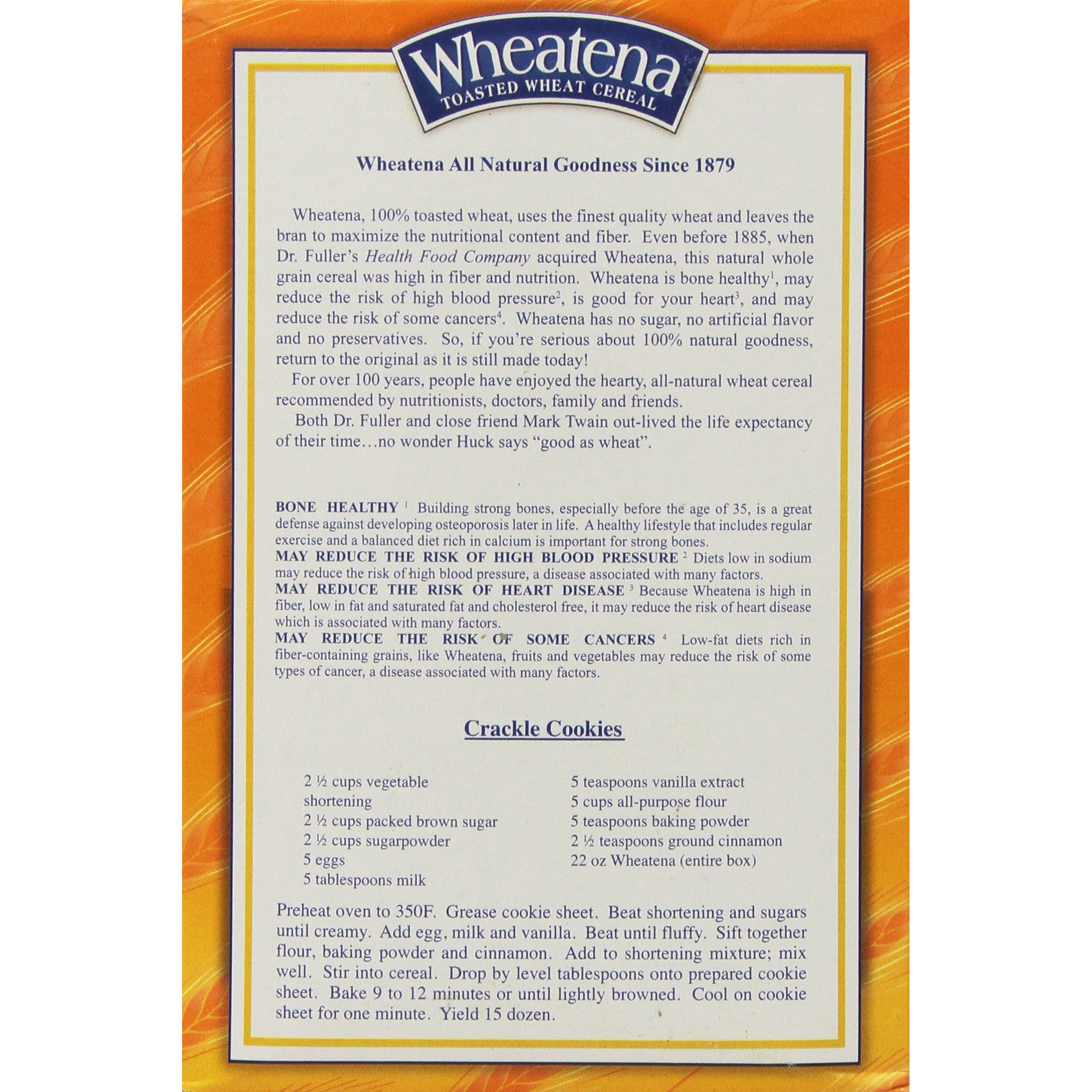 Wheatena Toasted Wheat Cereal, 20-Ounce Boxes (Pack Of 4)