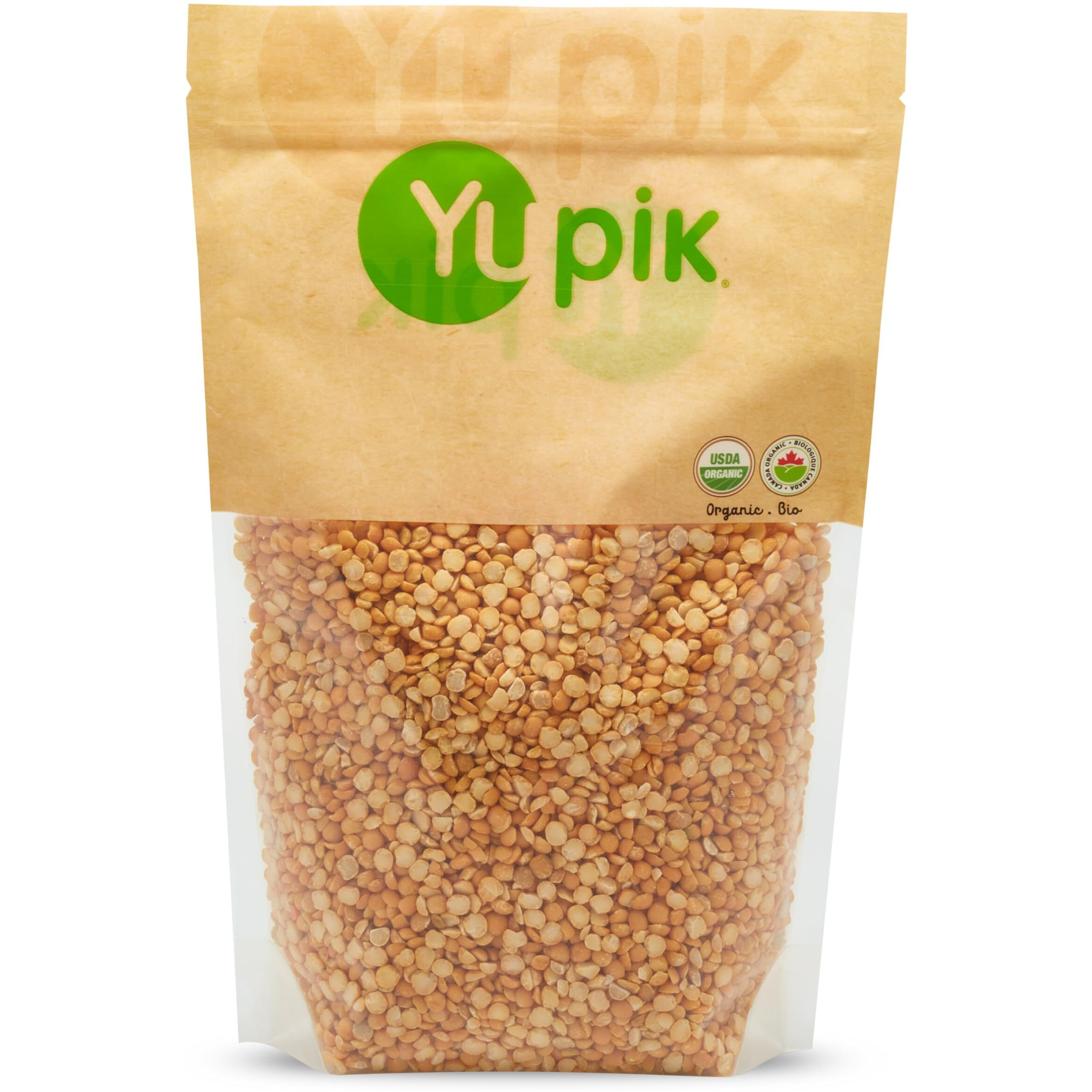 Yupik Peas, Organic Split Yellow, 2.2 Lb, Pack Of 1