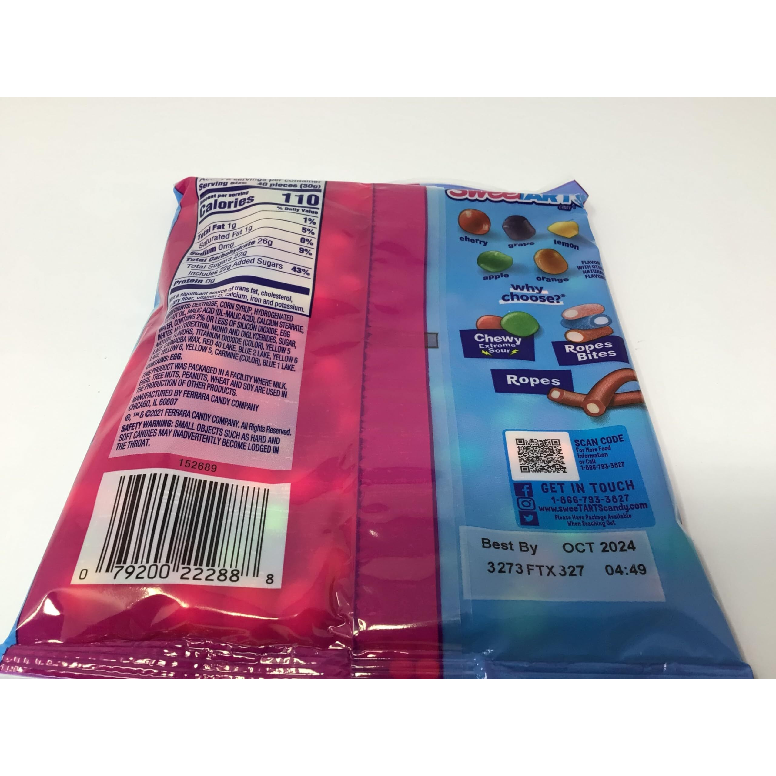 Sweetarts Mini Chewy Candy, Mixed Fruit 6Oz, 2-Pack