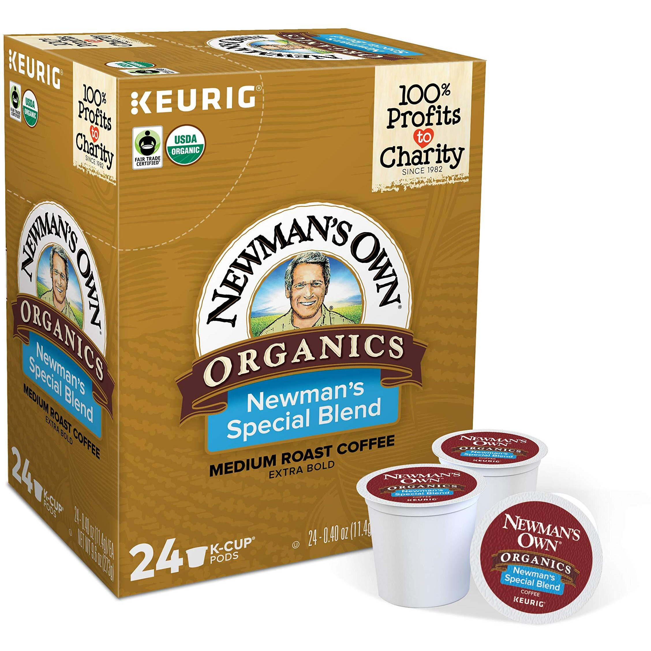 Newman's Own Organics Keurig Single-Serve K-Cup Pods Special Blend Medium Roast Coffee, Fair Trade Certified, 24 Count