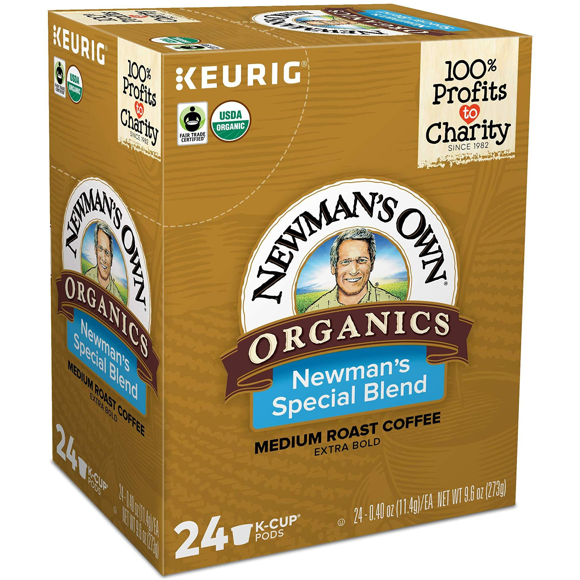 Newman's Own Organics Keurig Single-Serve K-Cup Pods Special Blend Medium Roast Coffee, Fair Trade Certified, 24 Count