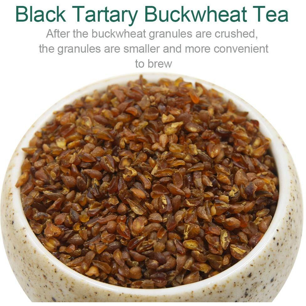 Fullchea - Himalayan Tartary Buckwheat Tea - Black Buckwheat - Roasted Buckwheat - Loose Leaf Herbal Tea - Caffeine Free - Non-Gmo - Gluten Free - 100% Natural 16Oz / 453G