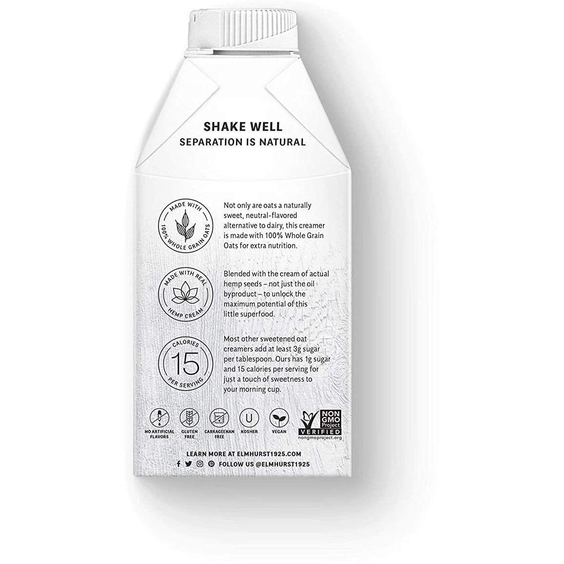 Elmhurst 1925 Chai Spice Oat Creamer, Plant-Based, Vegan, 16 Ounce (Pack Of 6)