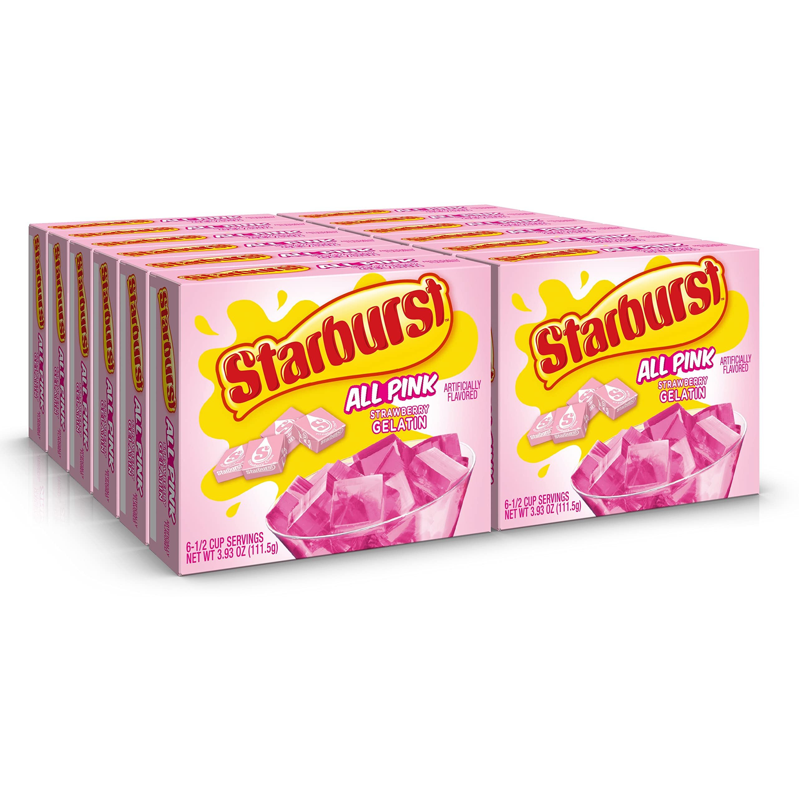 Starburst Gelatin - Strawberry, 3.93 Ounce Box (Pack Of 12)