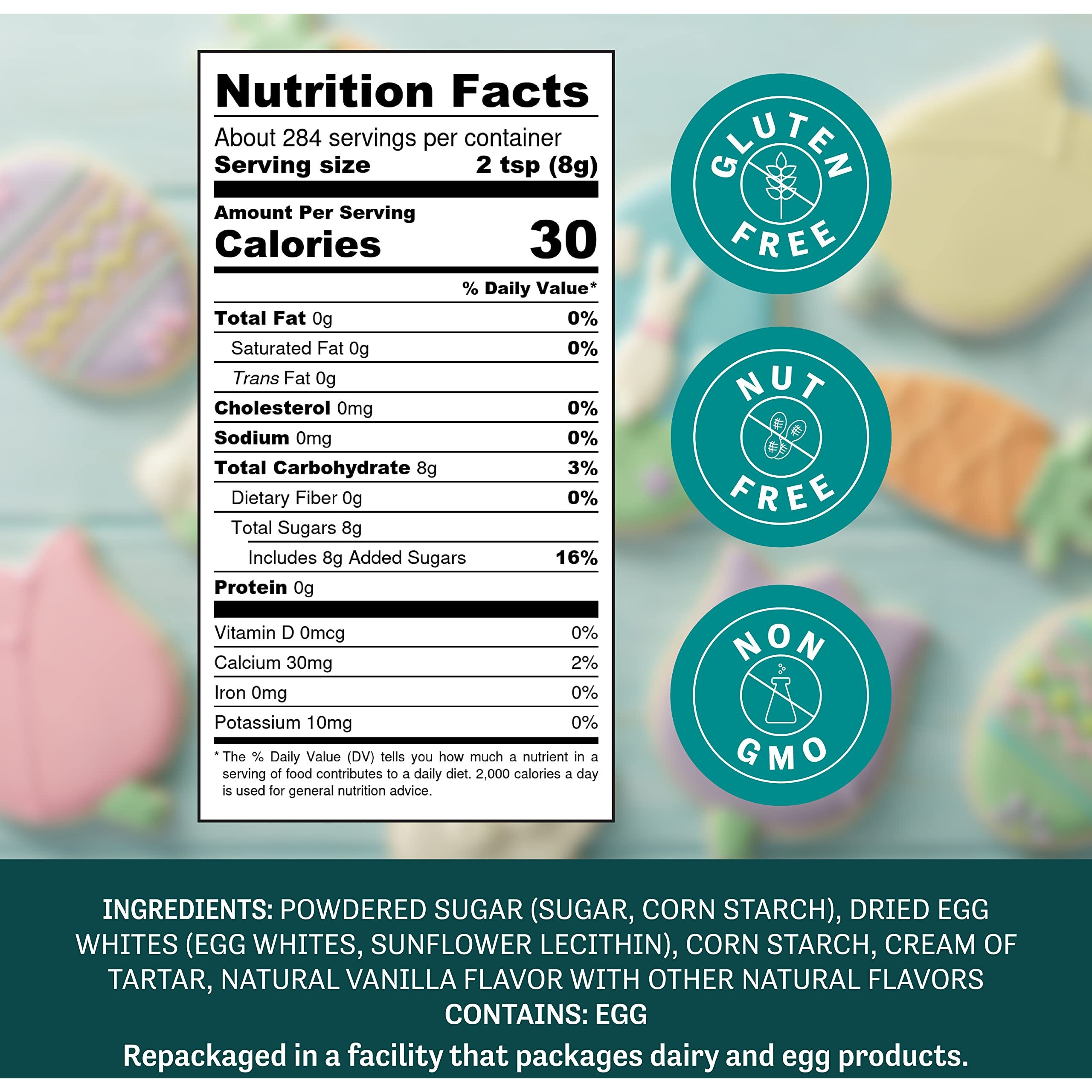 Judee's Royal Icing Mix 5 Lb - Frost Cookies Like A Professional - Great For Decorating And Baking - Just Add Water - Non-Gmo, Gluten-Free And Nut Free