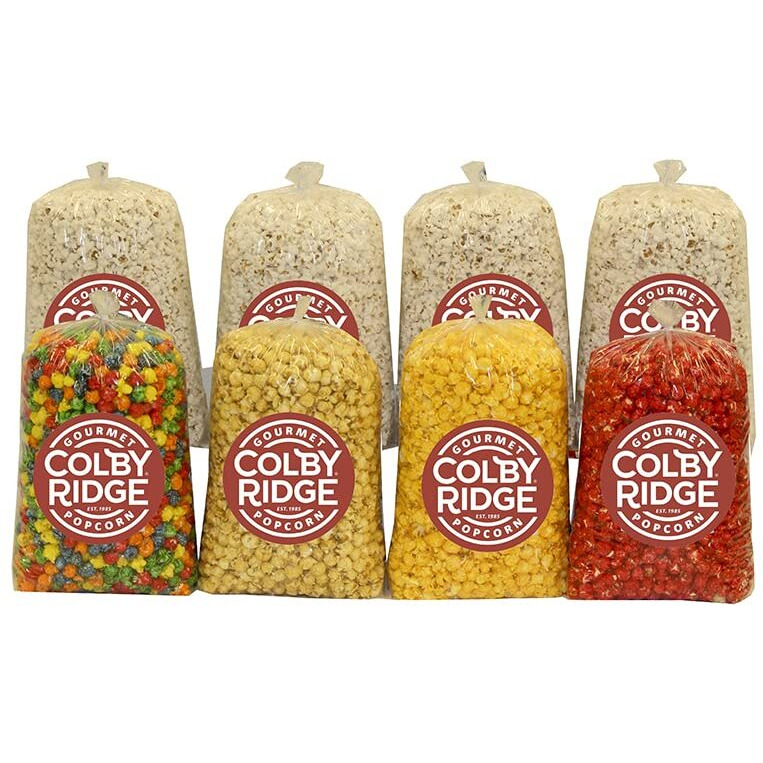 16 Gal. (256 Cups) Large Popcorn Sampler Colby Ridge Popped Popcorn