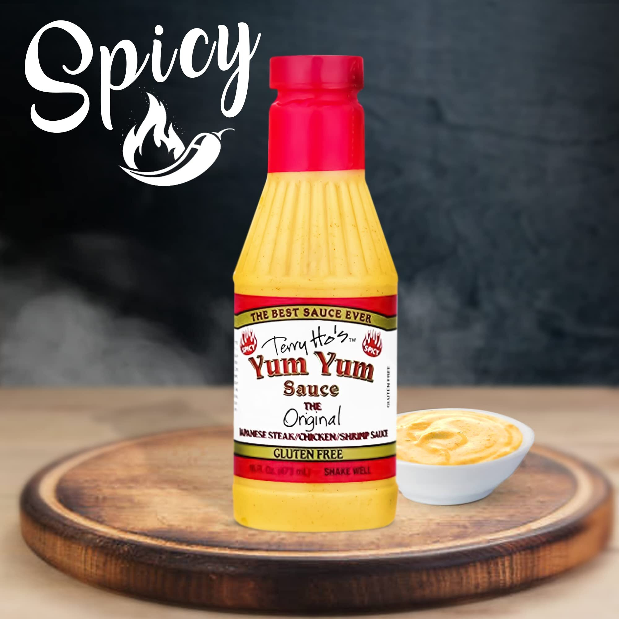 Terry Ho's Yum Yum Spicy Sauce 16 Oz - Sweet And Tangy Japanese Sauce For Dipping, Marinades, And Dressings - Perfect For Different Cuisine Styles - Ideal Food Boost