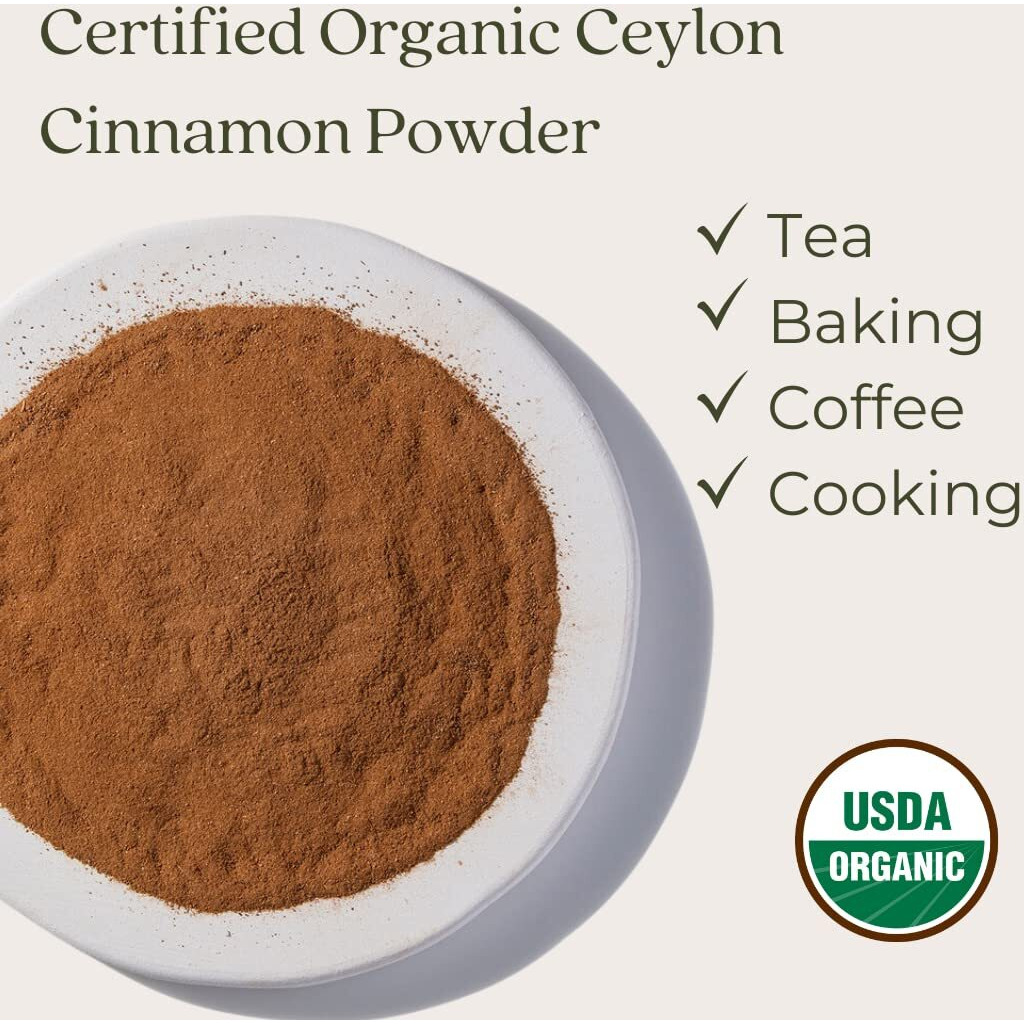 Starwest Botanicals Organic Ceylon Cinnamon Powder - Freshly Ground True Cinnamon - 1 Pound Bulk Spice Bag