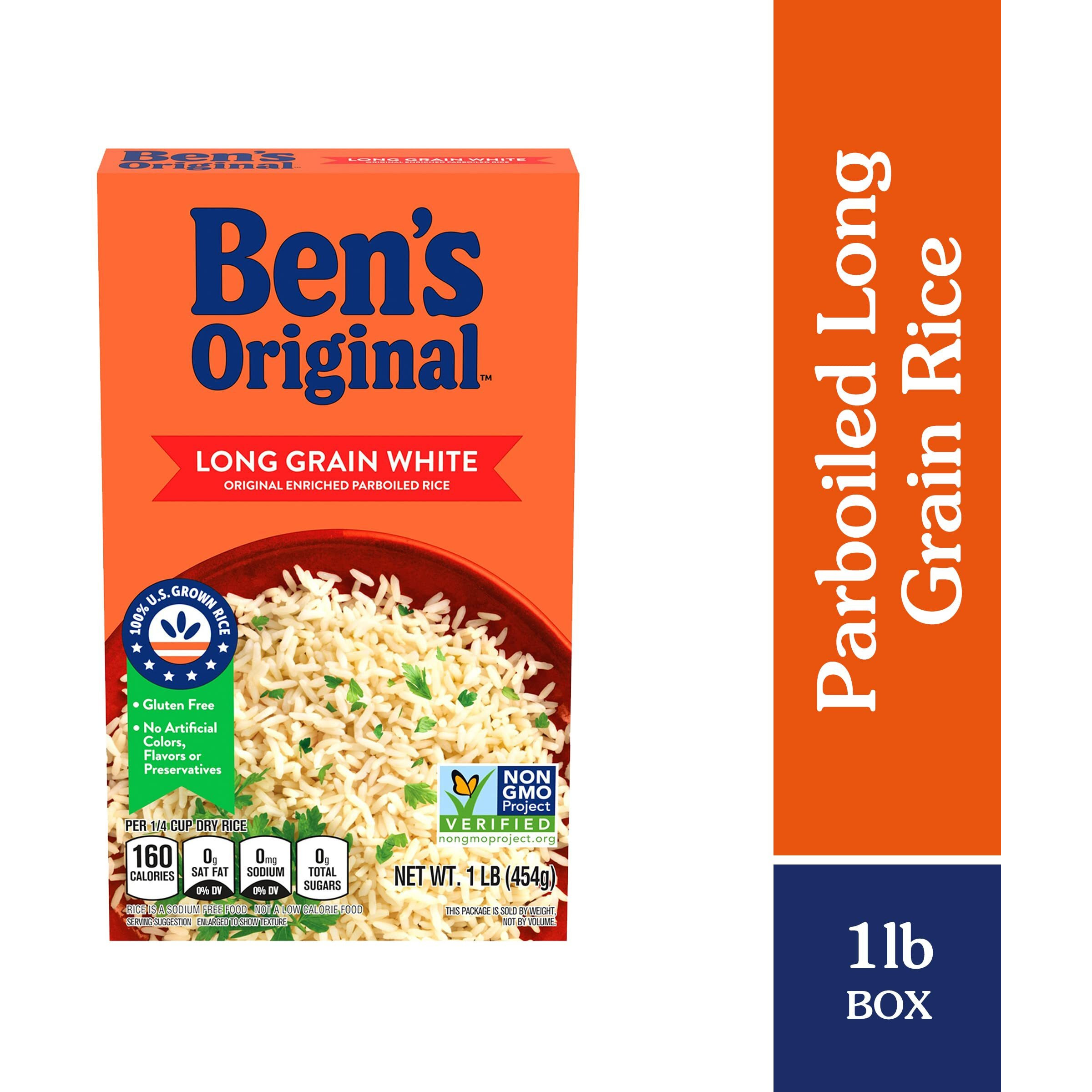 Ben's Original Converted Brand Enriched Long Grain White Rice, Parboiled Rice, 1 Lb Box (Pack Of 12)