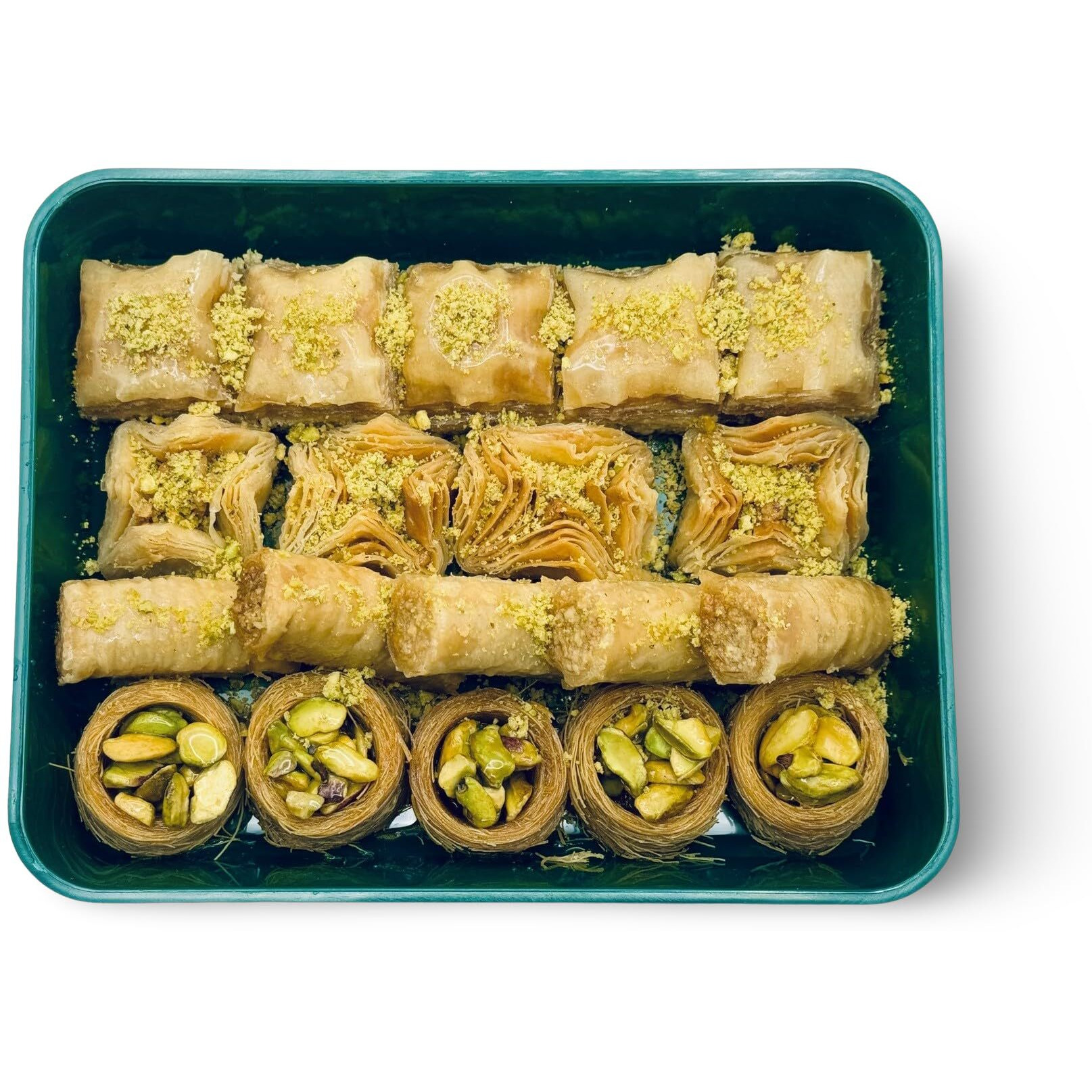 Cedar Pastries 19Pc Pistachio, Cashew, & Walnut Baklava Assortment - Kosher & Halal Certified - Small Box