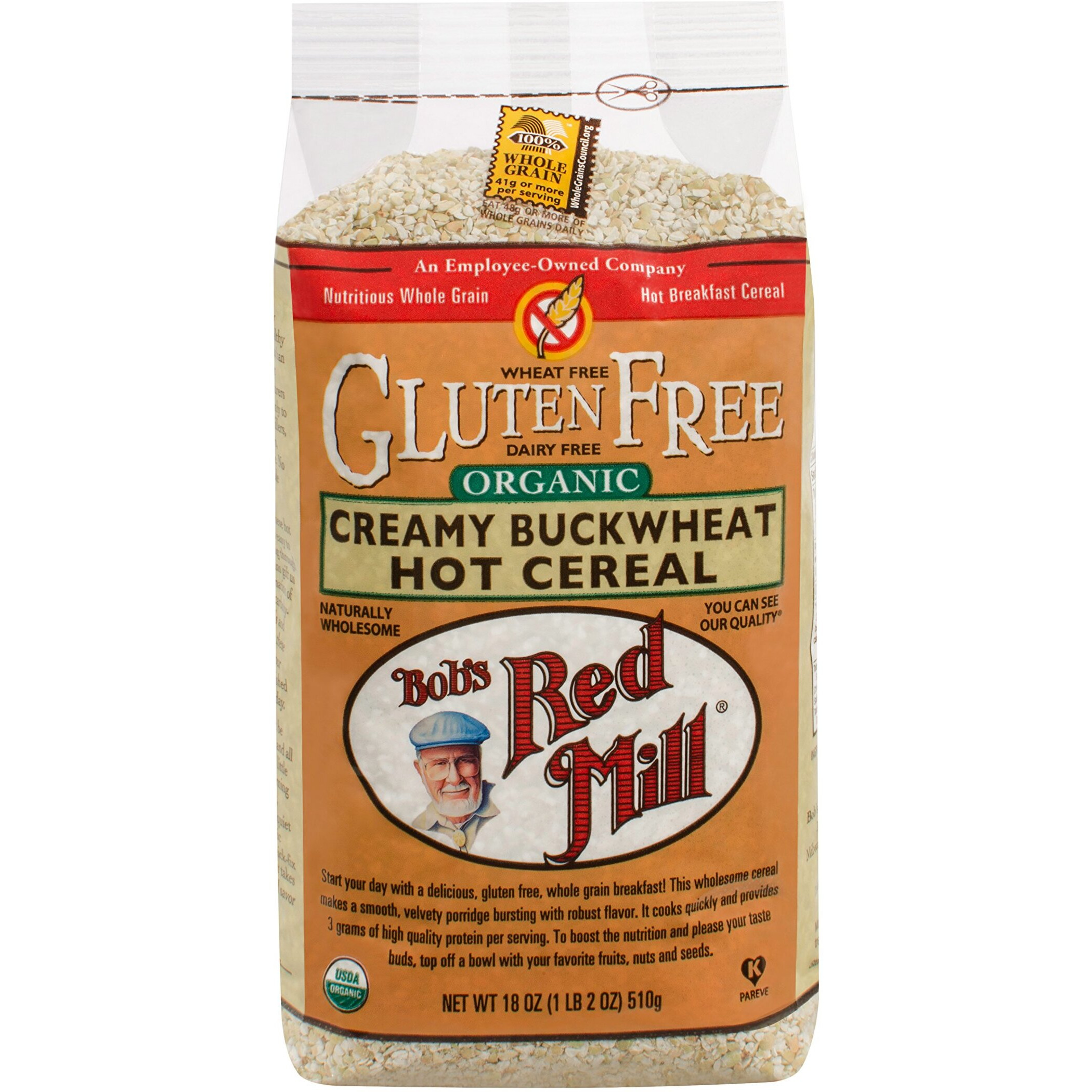Bob's Red Mill Org Whole Grain Creamy Buckwheat Hot Cereal, 18 Ounce