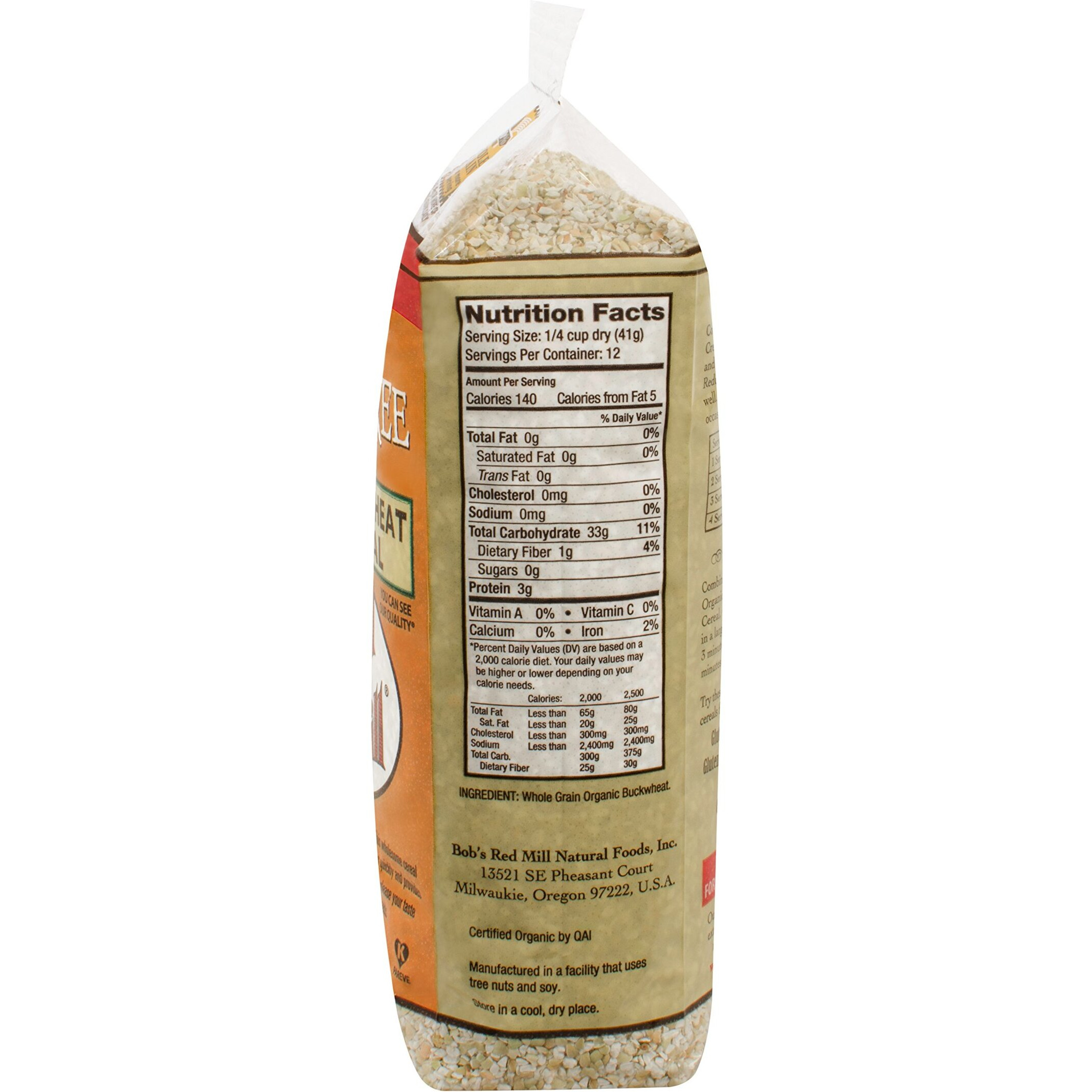 Bob's Red Mill Org Whole Grain Creamy Buckwheat Hot Cereal, 18 Ounce