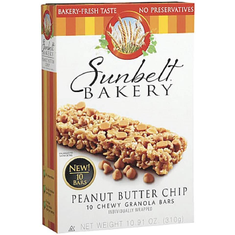 Sunbelt Bakery Peanut Butter Chip Chewy Granola Bars, 50-1.1 Oz Bars (5 Boxes)