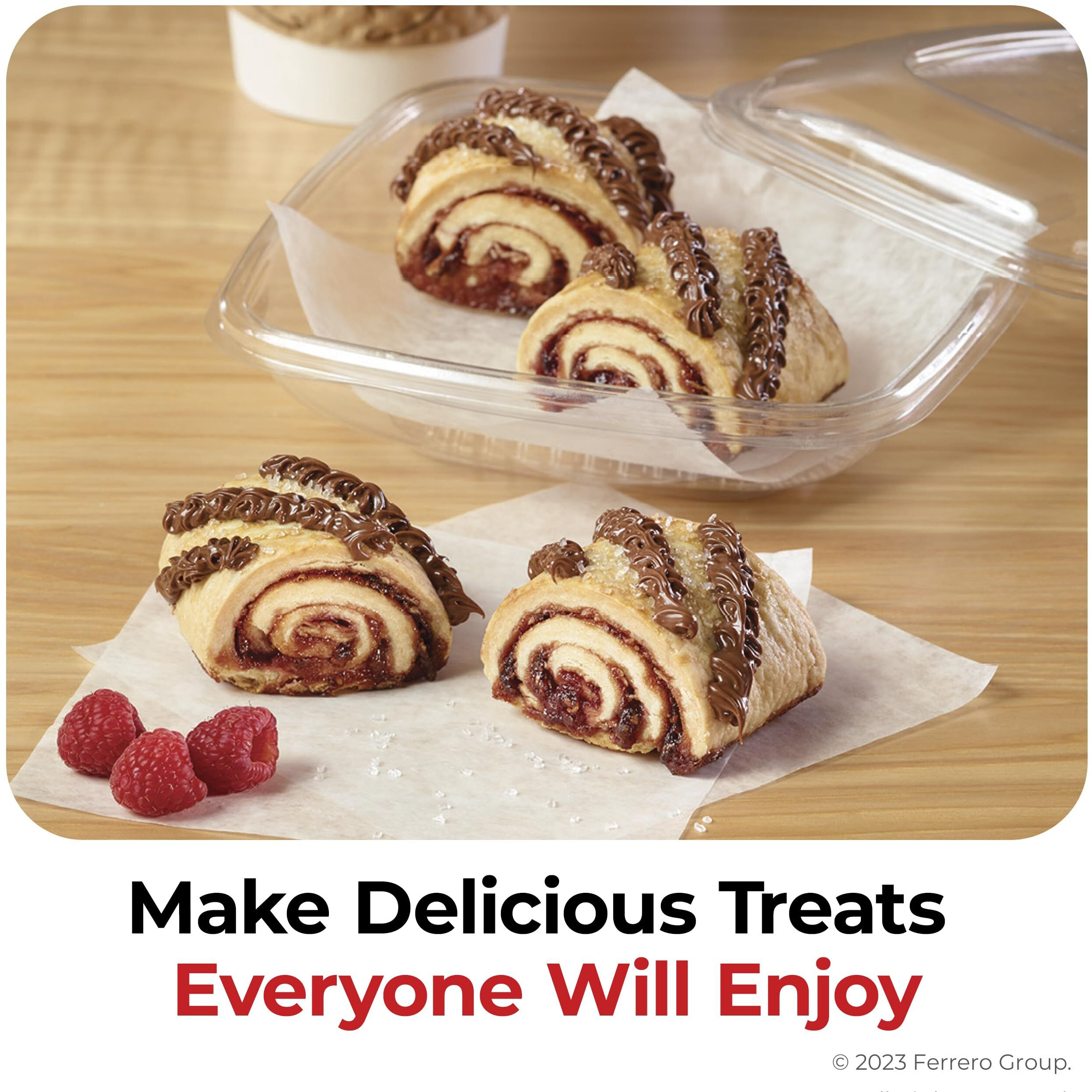 Nutella Hazelnut Spread Piping Bags, 6 Bags, Baking Supplies, Great For Restaurants And Bakeries, 211.2 Oz Total