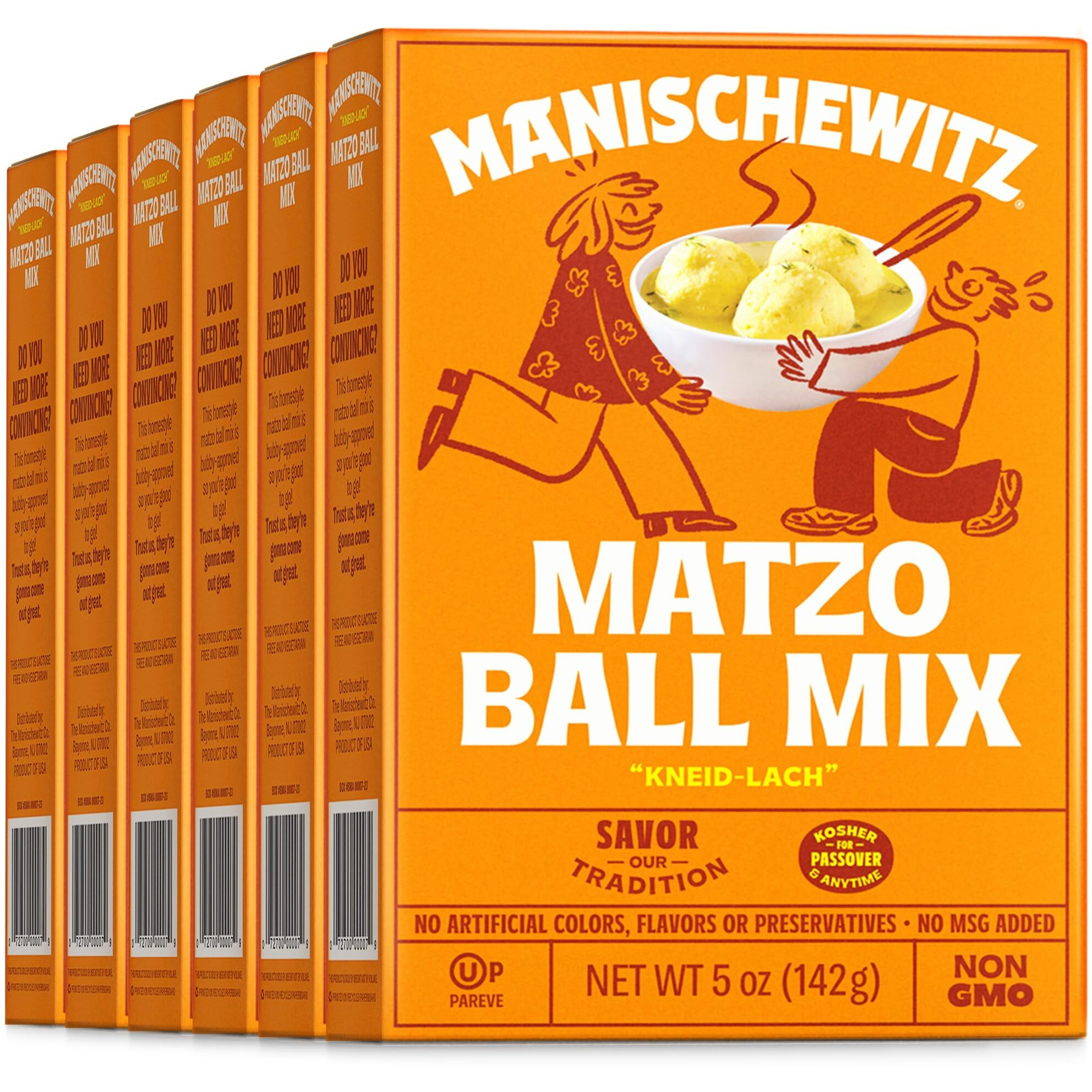 Manischewitz Matzo Ball Mix, 5 Oz. (6 Pack) Easy Prep | Kosher For Passover | Nothing Artificial | No Msg | Classic Fluffy Texure
