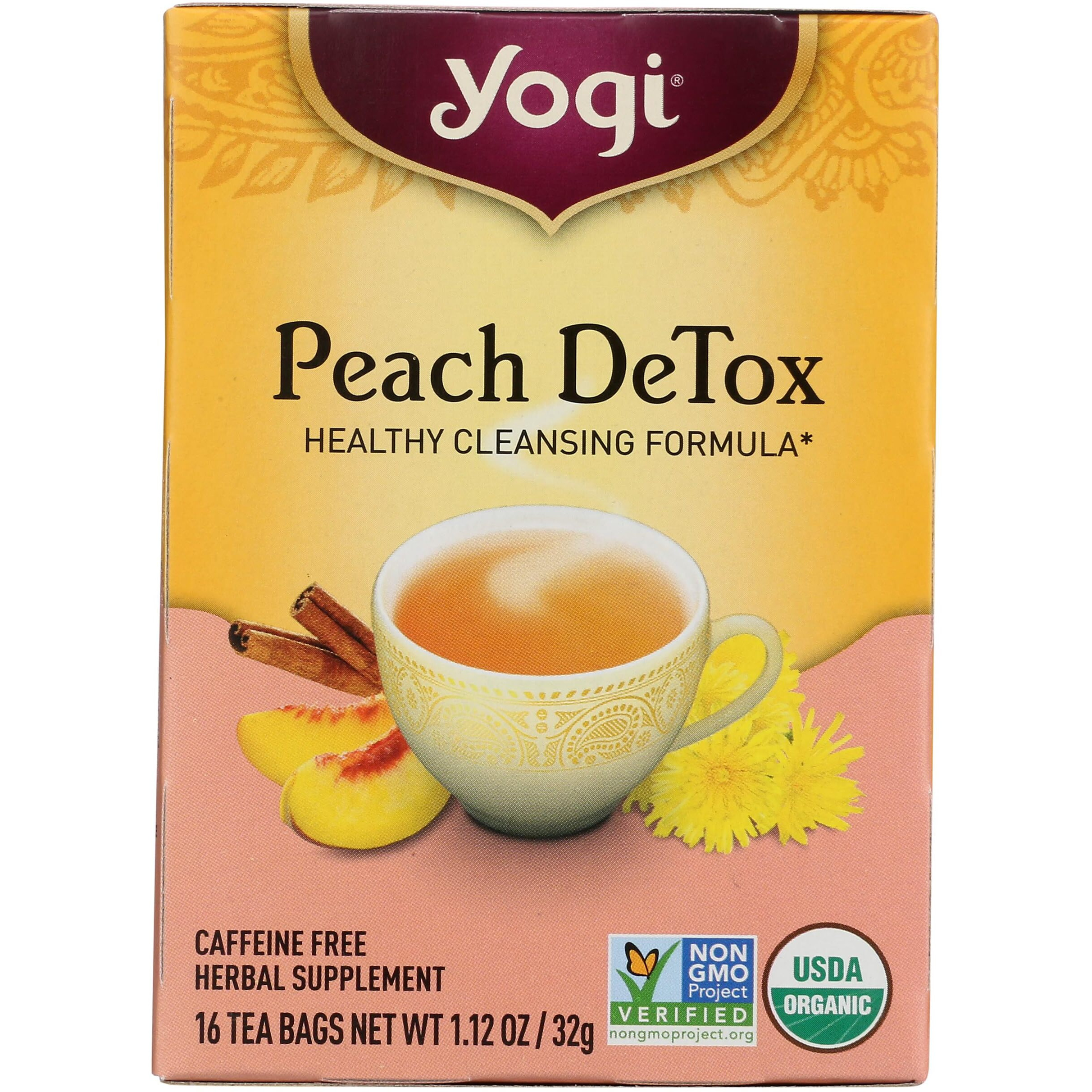 Yogi Tea, Peach Detox, 16 Count