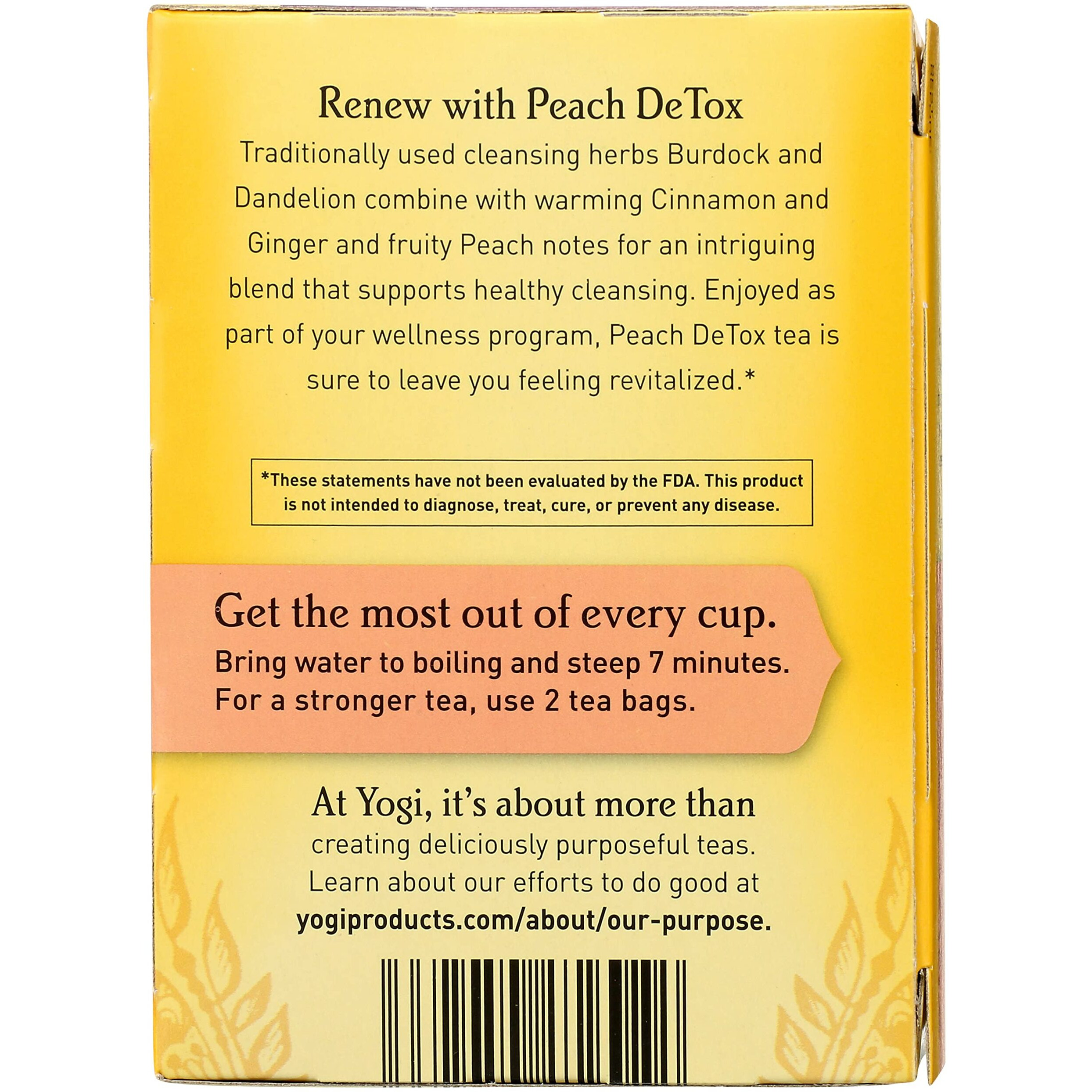 Yogi Tea, Peach Detox, 16 Count