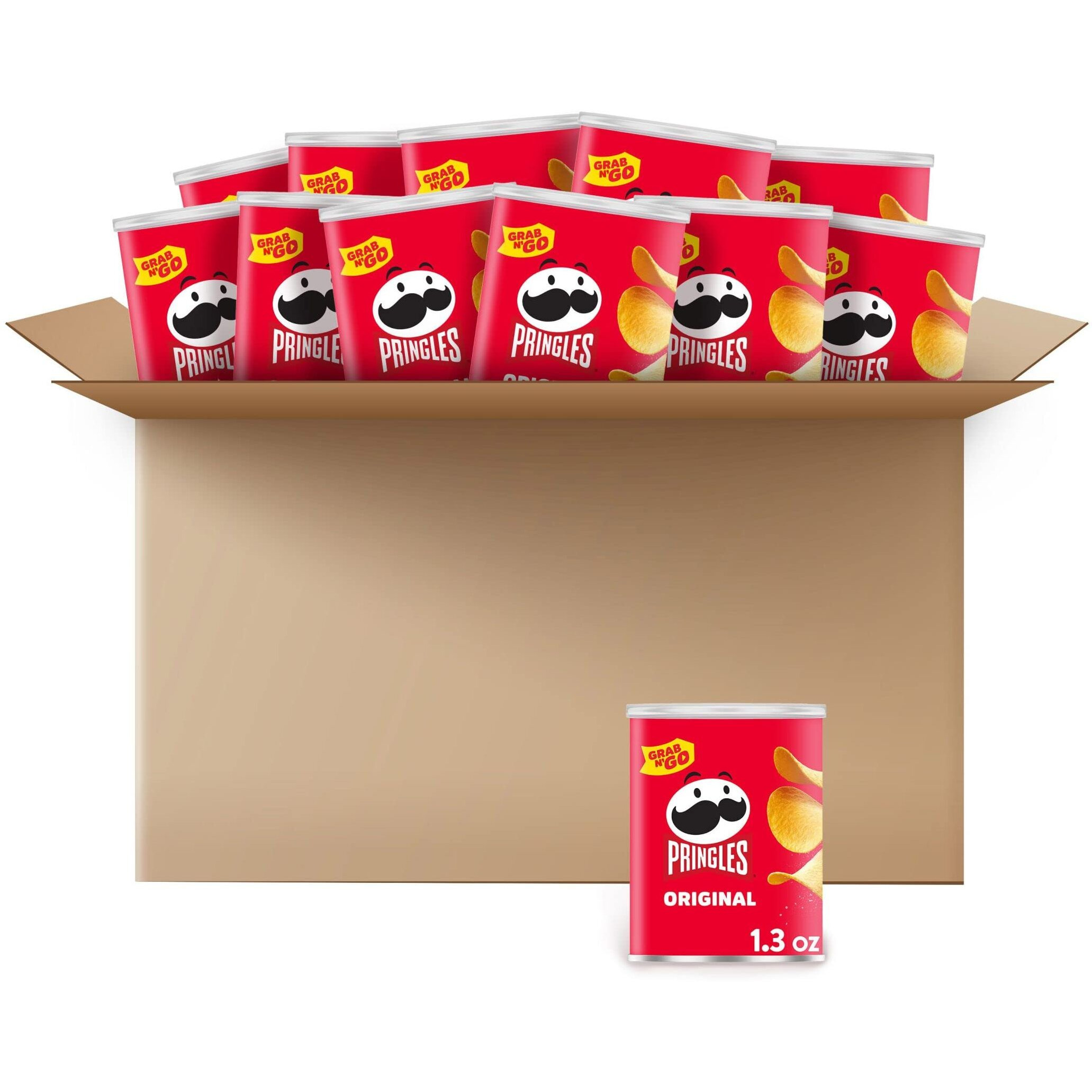 Pringles Potato Crisps Chips, Original, 1.3Oz (12 Count)