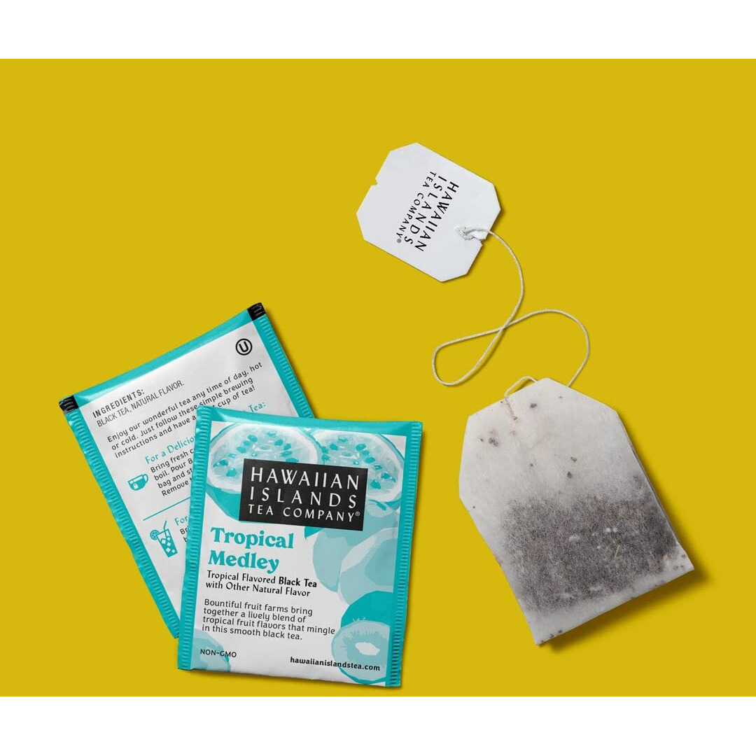Hawaiian Islands Tropical Fruit Medley Black Tea, All Natural - 20 Teabags