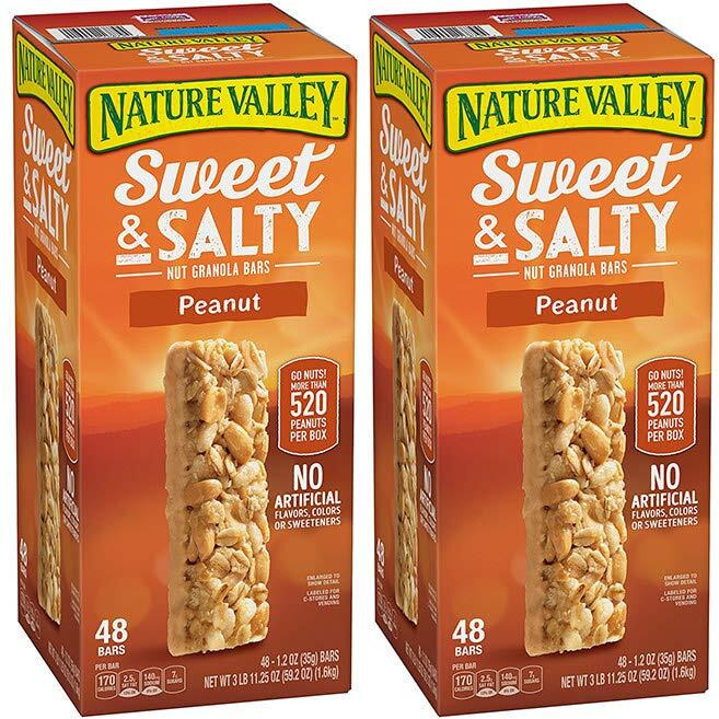 Nature Valley Sweet And Salty Granola Bars Peanut Dipped In Peanut Butter Coating, 48 Bars (2 Boxes)