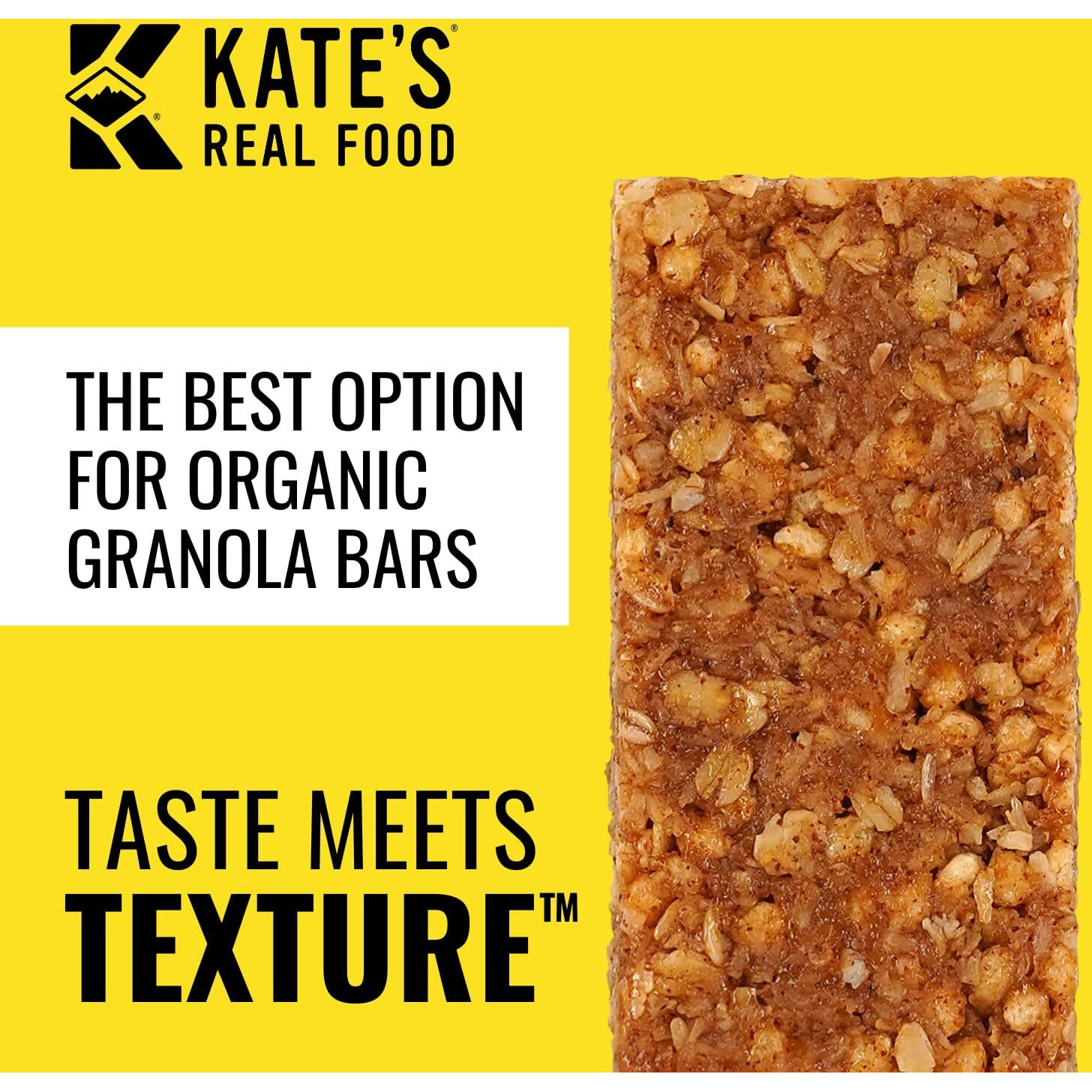 Kates Real Food Organic Granola Bars - Lemon Coconut (2.2 Oz, Pack Of 12) - Organic Energy Bars Made With Gluten Free Oats - Non Gmo, Soy Free, Whole Grains, And All Natural - Healthy Snacks