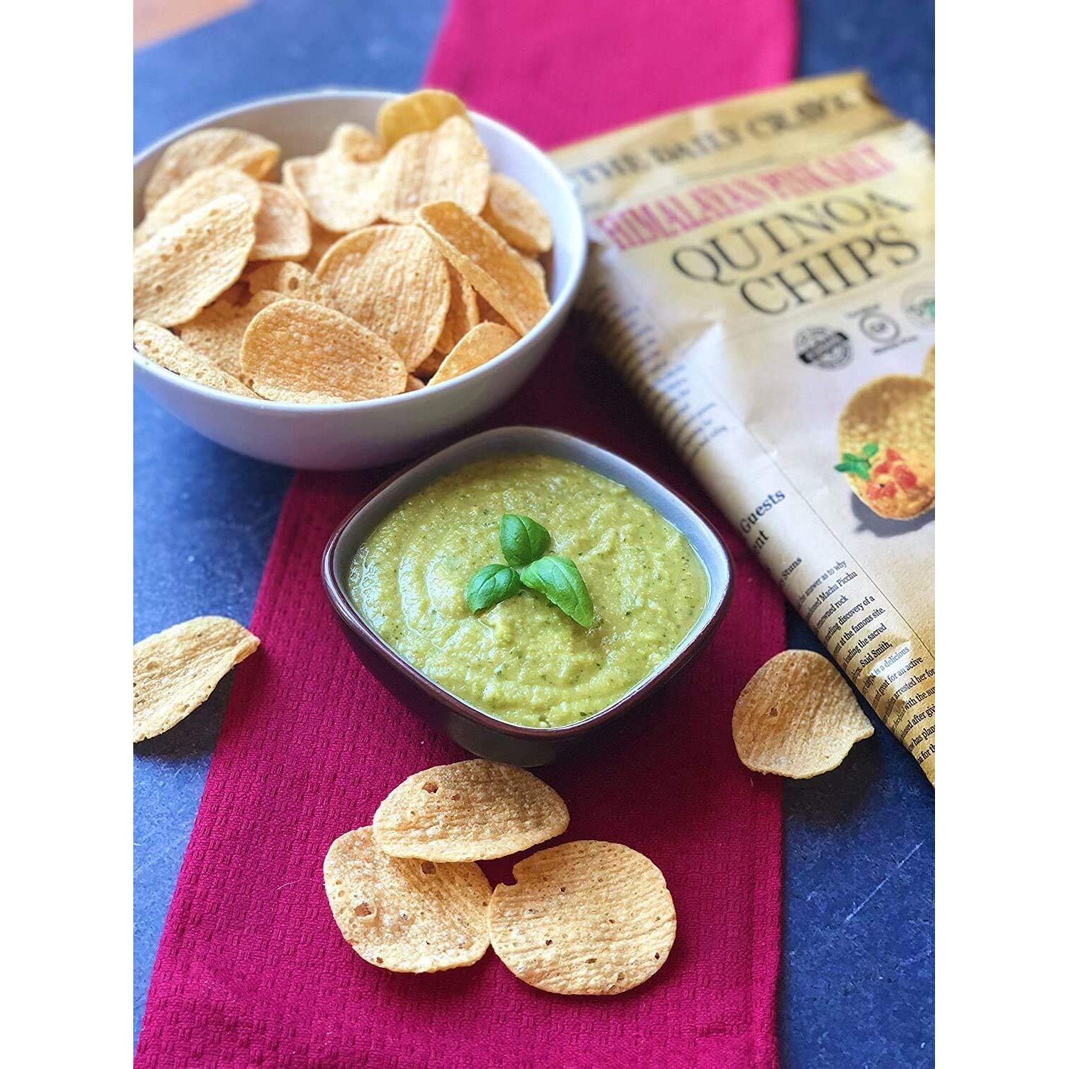 The Daily Crave Himalayan Pink Salt Quinoa Chips, 4.25 Oz (Pack Of 8) 4G Protein, 2G Fiber, Gluten-Free, Non-Gmo, Crunchy