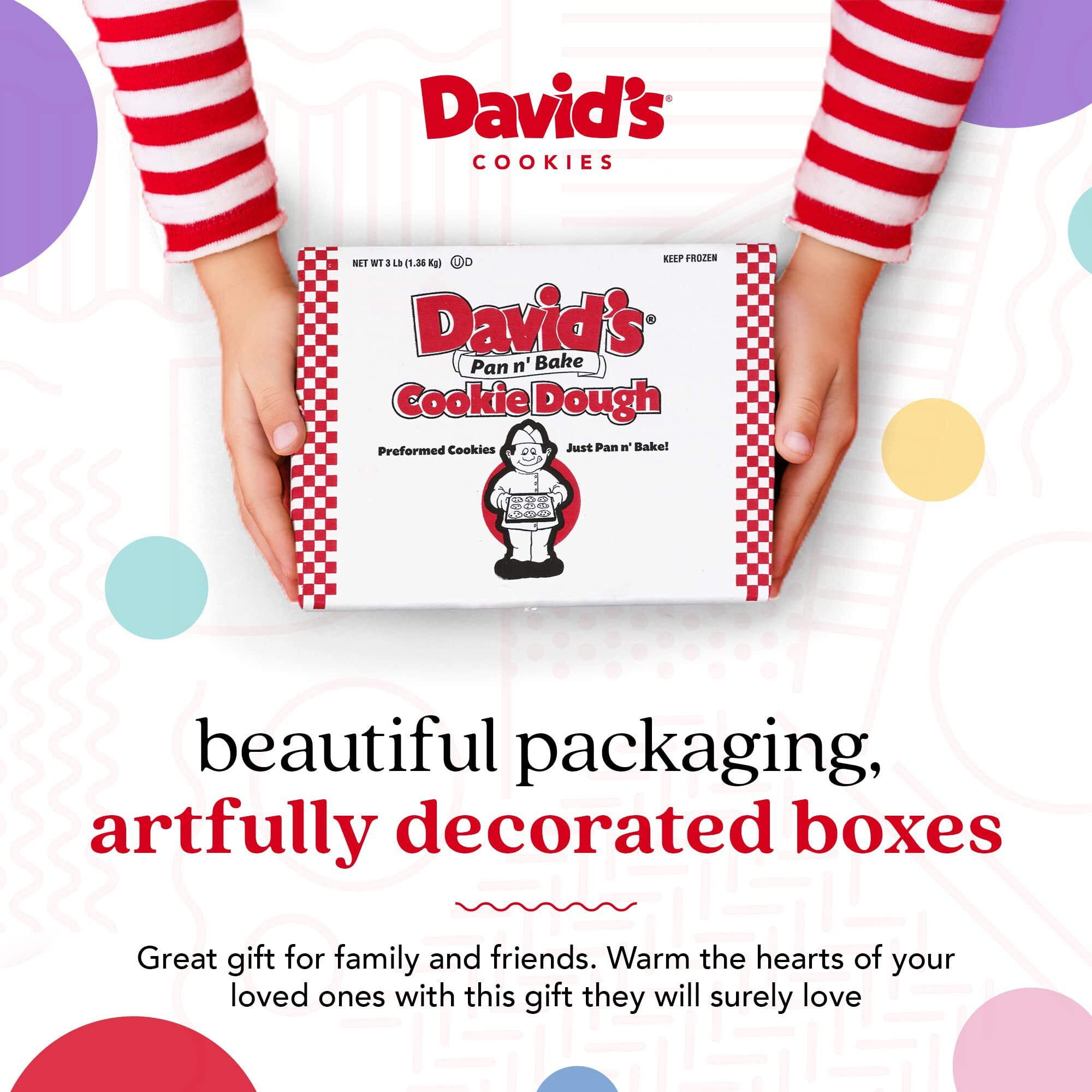 David's Cookies Preformed Frozen Cookie Dough Chocolate Chunk & Peanut Butter 96 Count