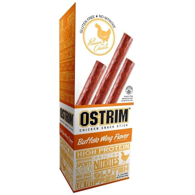 Ostrim Chicken Jerky Snack Sticks-Buffalo Wing Flavor, 1.5 Oz (Pack Of 10)
