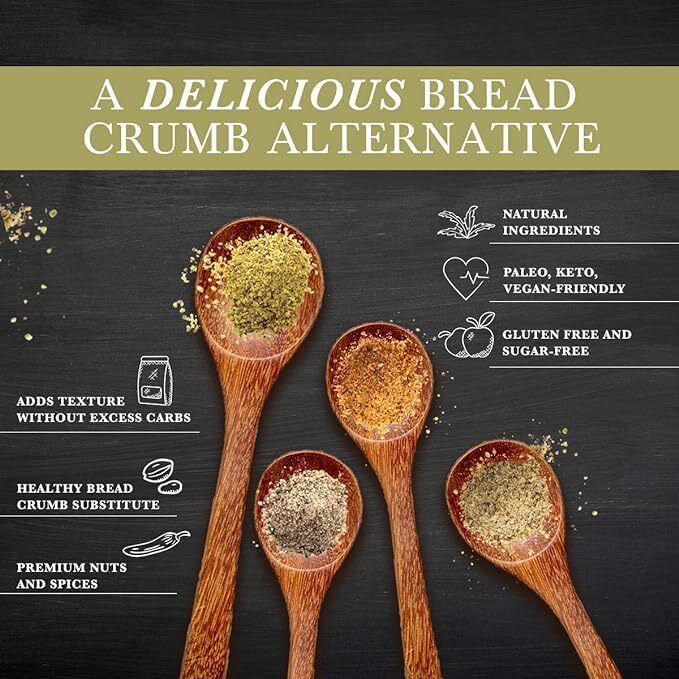 Appel Foods - Nut Crumbs - Bread Crumb Alternative - Gluten Free - Sugar Free - Low Carb - Low Sodium - Raw, Premium Nuts (Italian)