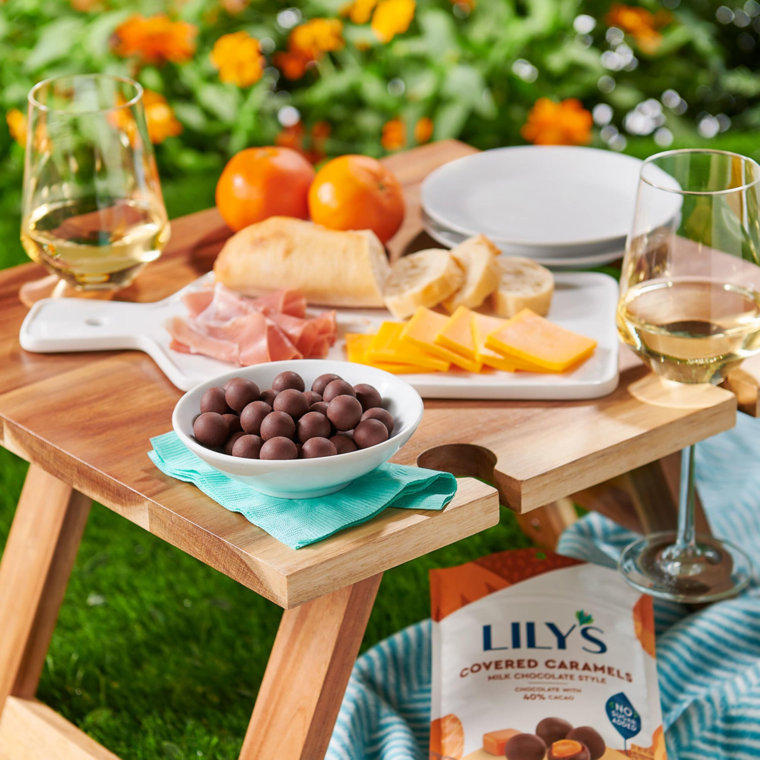 Lily's Milk Chocolate Style No Sugar Added, Covered Caramels Bags, 3.5 Oz (12 Count)