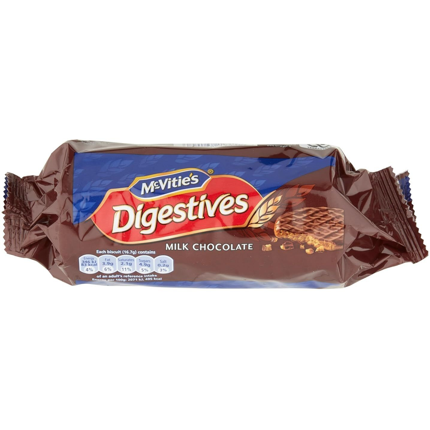 Mcvities Milk Chocolate Digestives Roll (266-Gram) 2-Pack Imported From Uk