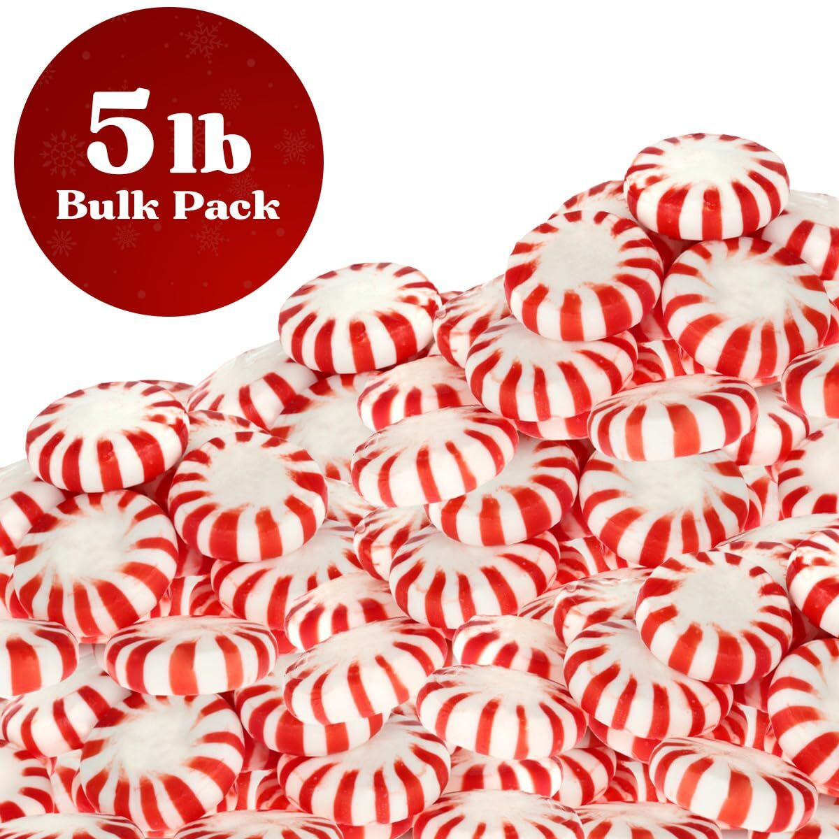 Starlight Peppermints Candy Individually Wrapped - Starlight Mints Hard Candy Individually Wrapped Office Candy Mints, Perfect Peppermint Candy For Office, 5Lb