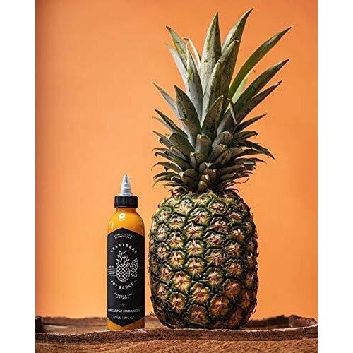 Heartbeat Hot Sauce Co. - Pineapple Habanero, 6 Oz- Small Batch & Handmade, Vegan, Preservative Free, Featured On Hot Ones, 3 Pack