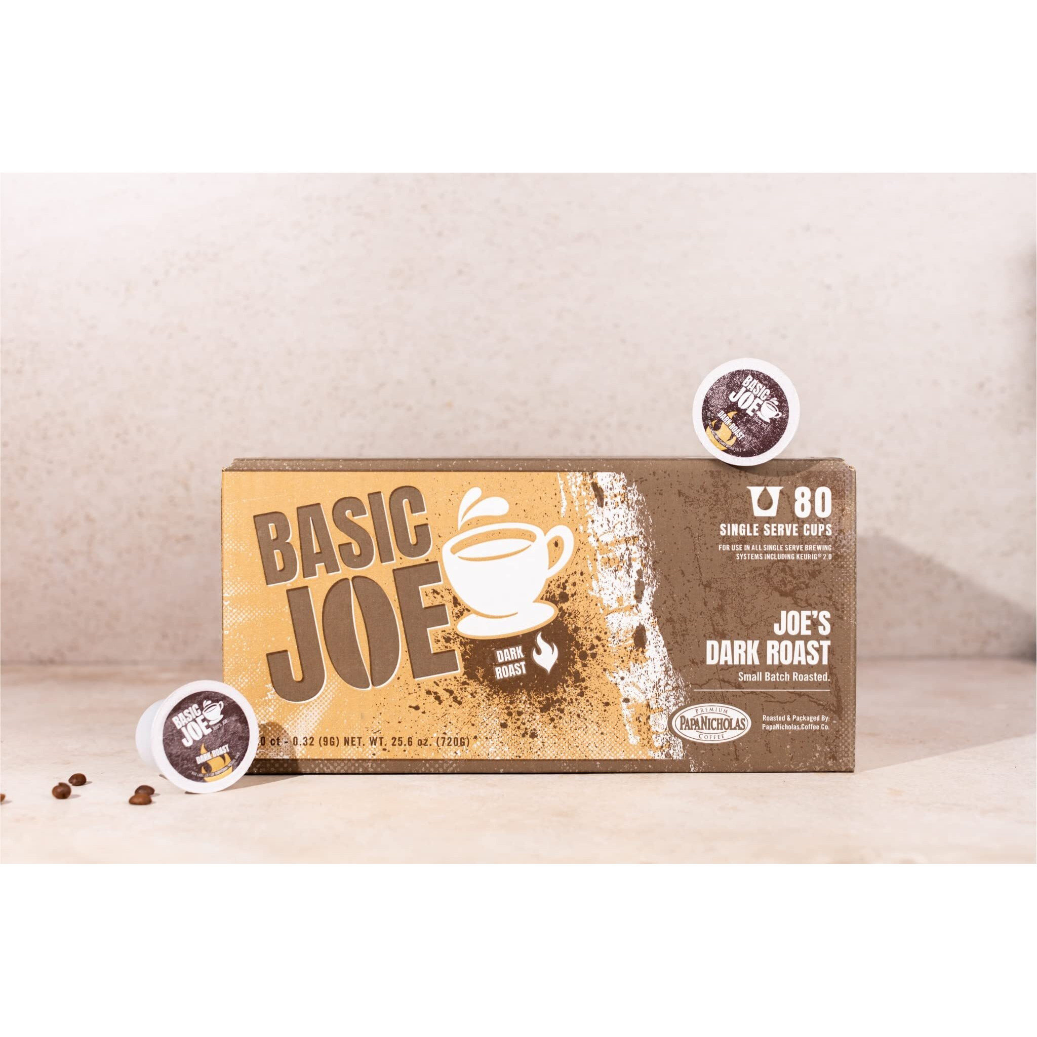 Basic Joe 80-Count 100% Arabica Dark Roast Single Serve Coffee Pods For K-Cup Keurig Brewers