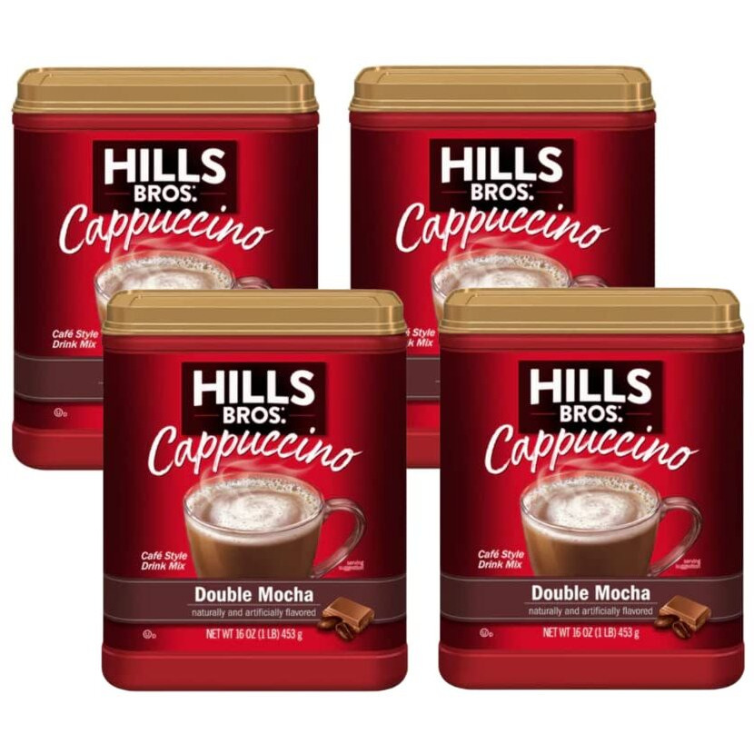 Hills Bros. Flavor Coffee (Double Mocha, 16 Ounce (Pack Of 4)