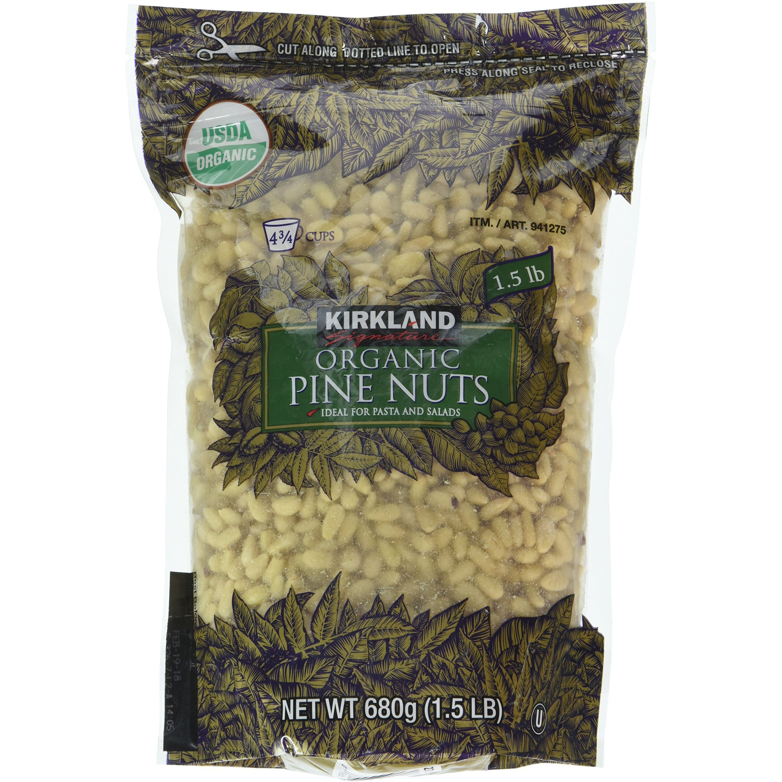 Kirkland Signature Organic Pine Nuts, 680 G