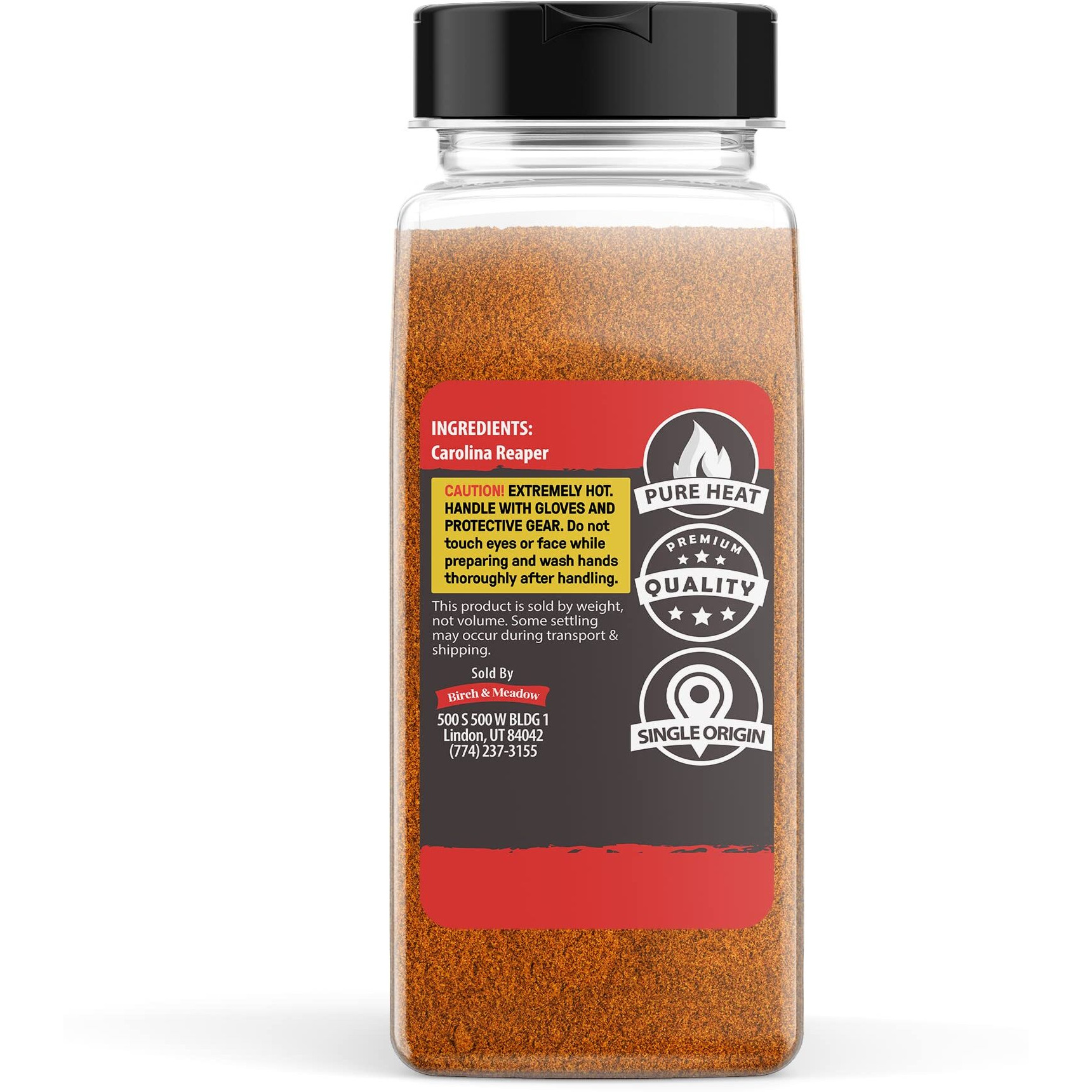 Birch & Meadow Carolina Reaper Chile Powder, 8 Oz, Extremely Hot, Over 700,000 Shu