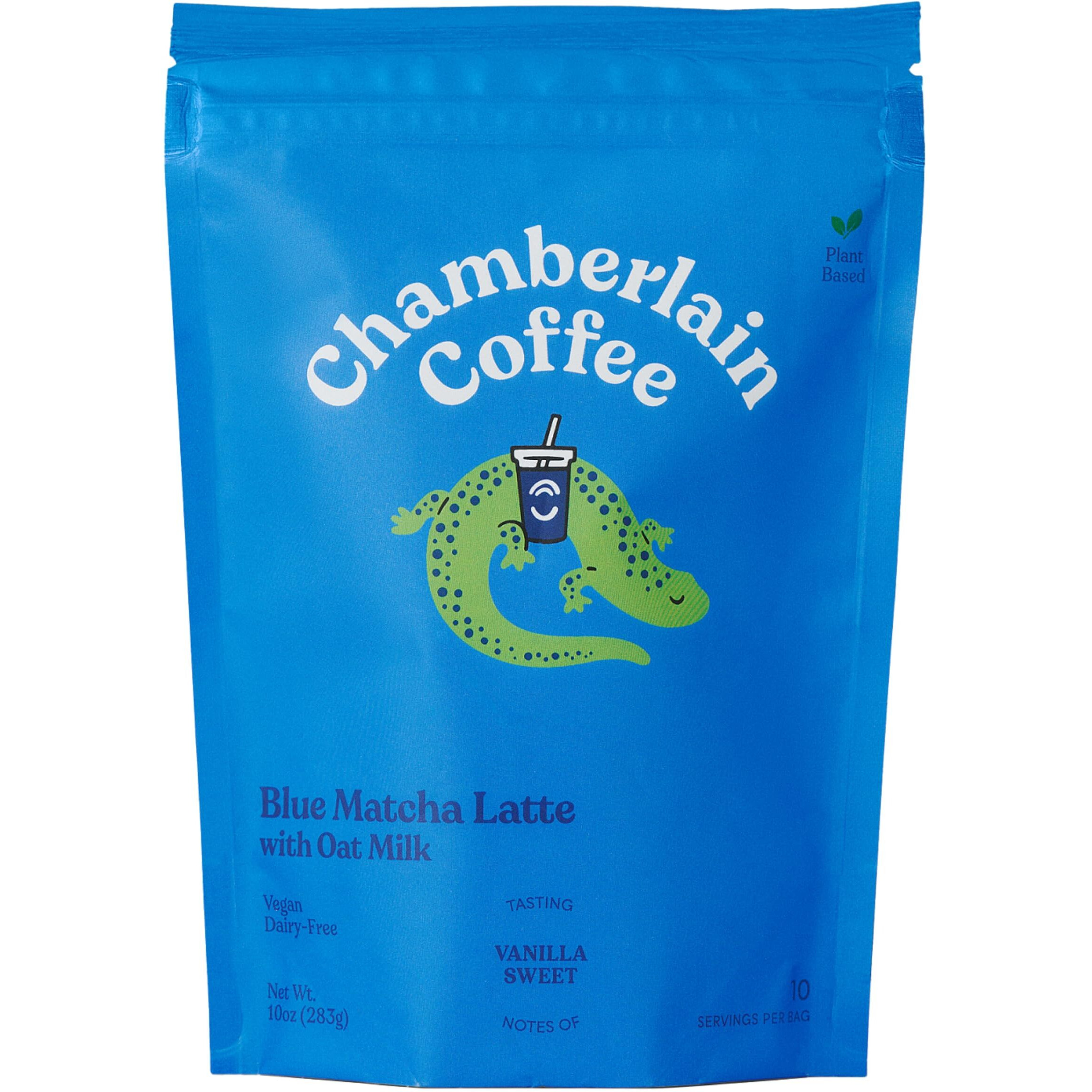 Chamberlain Coffee Blue Matcha Latte - Vegan Matcha Latte With Oat Milk - Antioxidant Rich, Blue Butterfly Pea Flower + Japanese Matcha Powder - 10 Servings