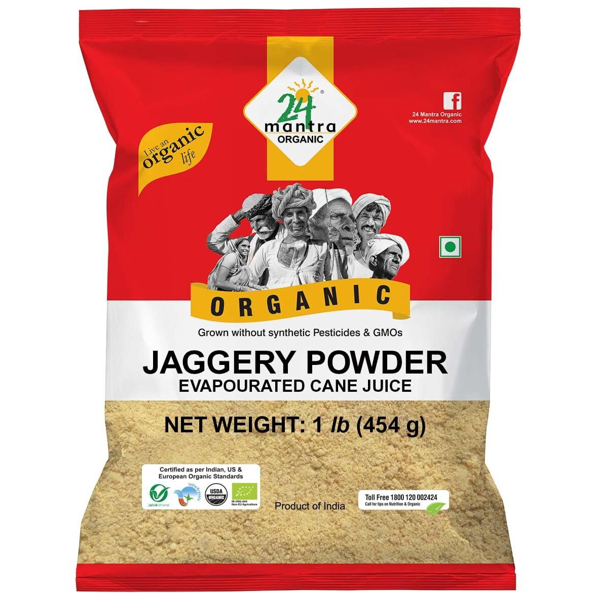 24 Mantara 24 Mantra Organic Jaggery Powder - 1 Lb