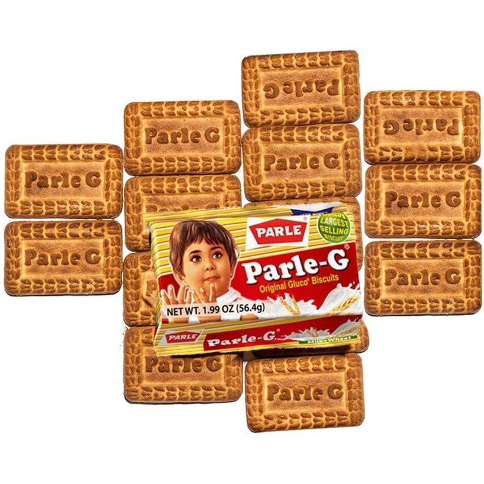 Parle G Original Gluco Biscuits, Product Of India, Value Pack (12 Packets Of 56.4G)