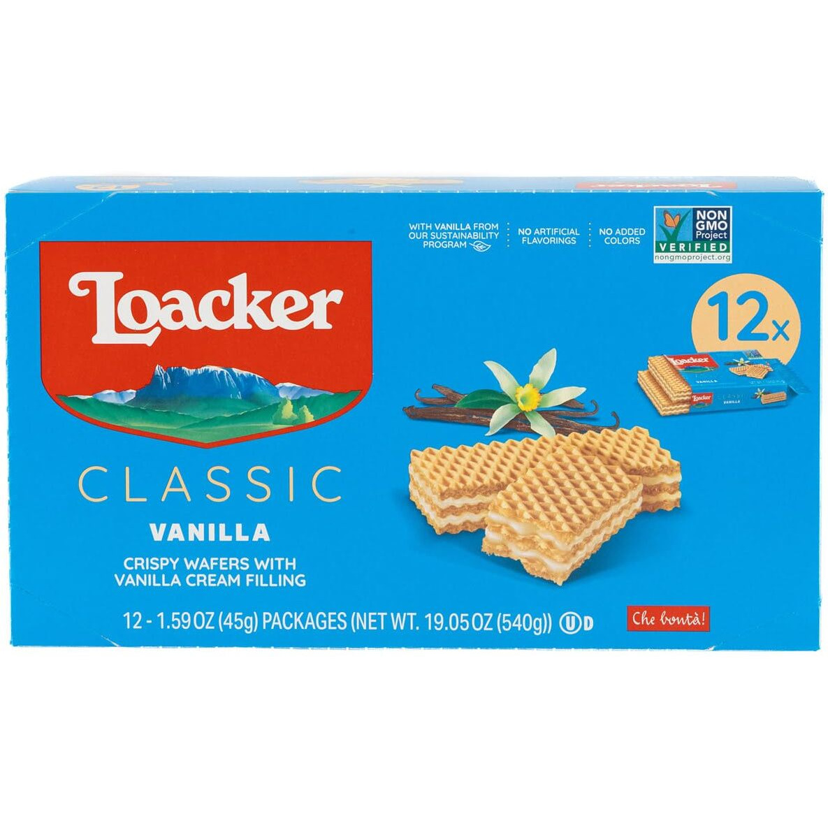 Loacker Premium Vanilla Wafers, 45G/1.59Oz (Pack Of 12)