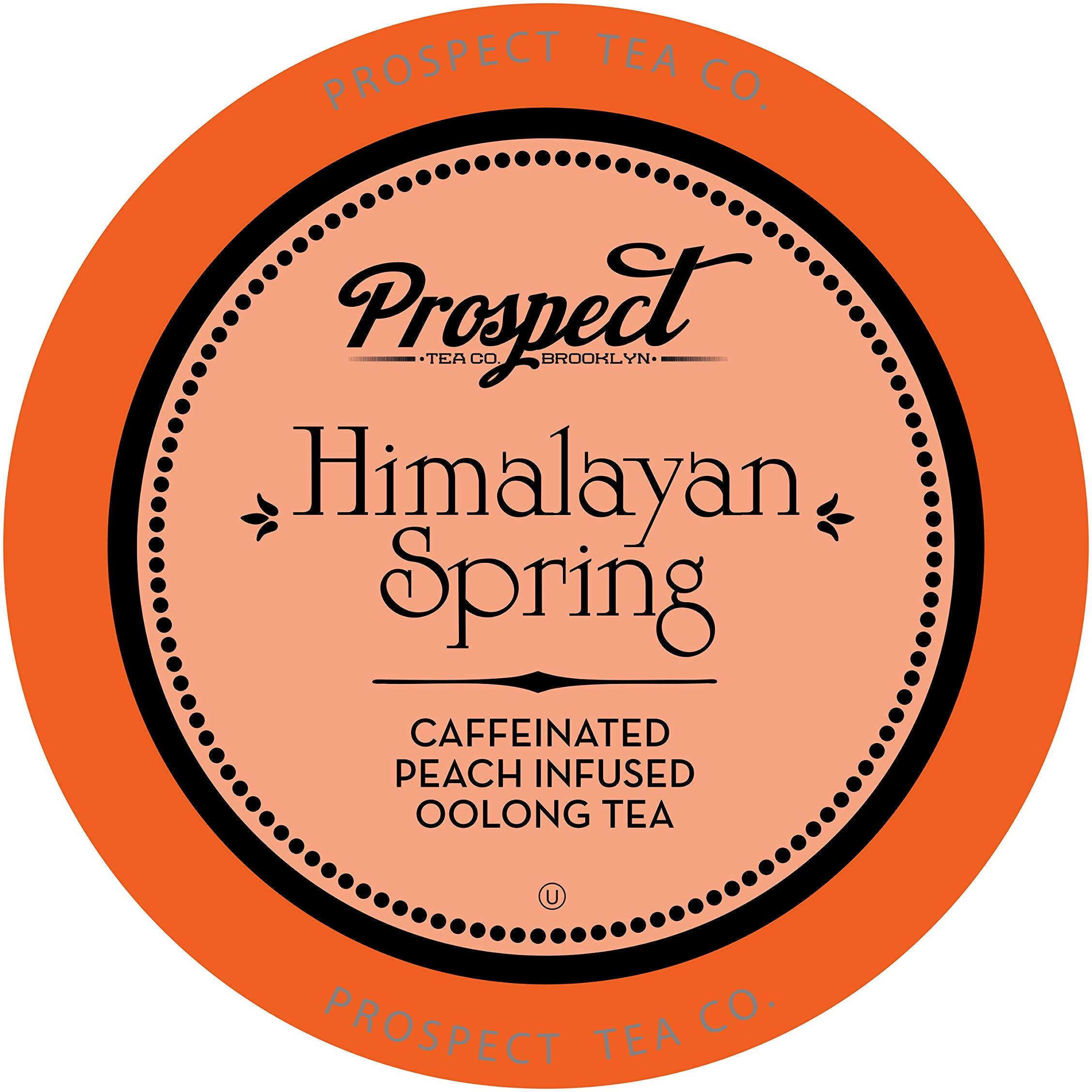 Prospect Tea Himalayan Spring Peach Infused Oolong Tea Pods Compatible With K Cup Brewers Including 2.0, 40 Count