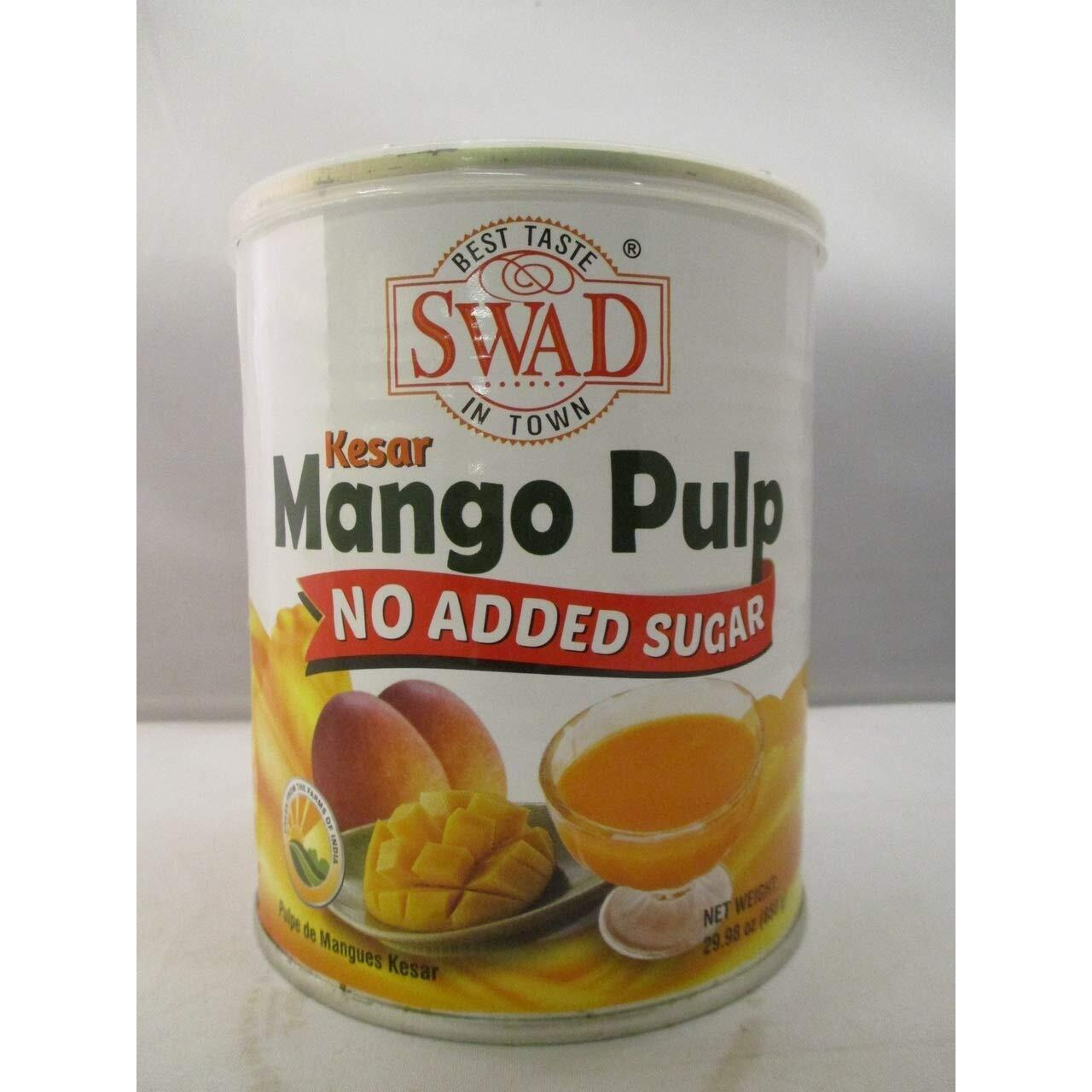 Swad No Added Sugar Kesar Mango Pulp - 850 Grams