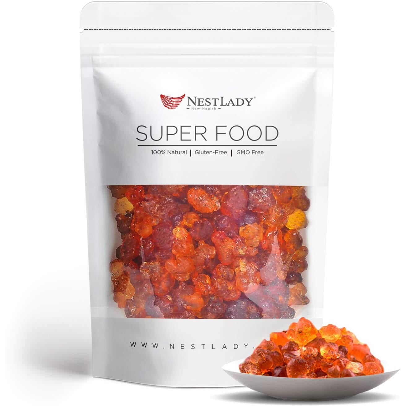 Nestlady Natural Wild Peach Gum Edible Peach Blossom Tears Tao Jiao   Food Additives Free 150G / 5.29Oz