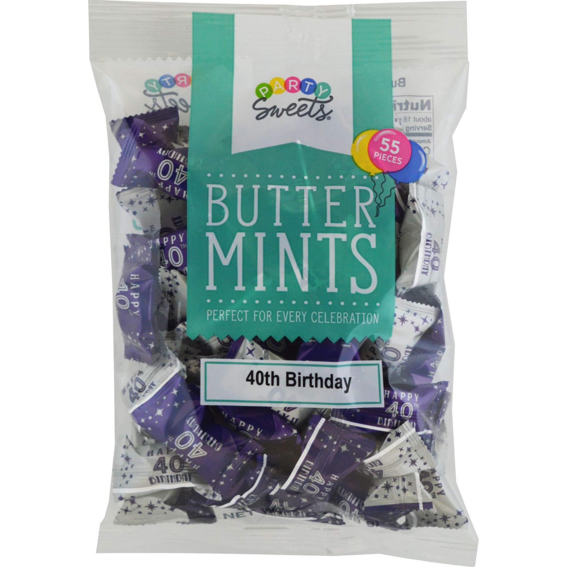 Party Sweets By Hospitality Mints 40Th Birthday Buttermints, 7-Ounce Bags (Pack Of 6)