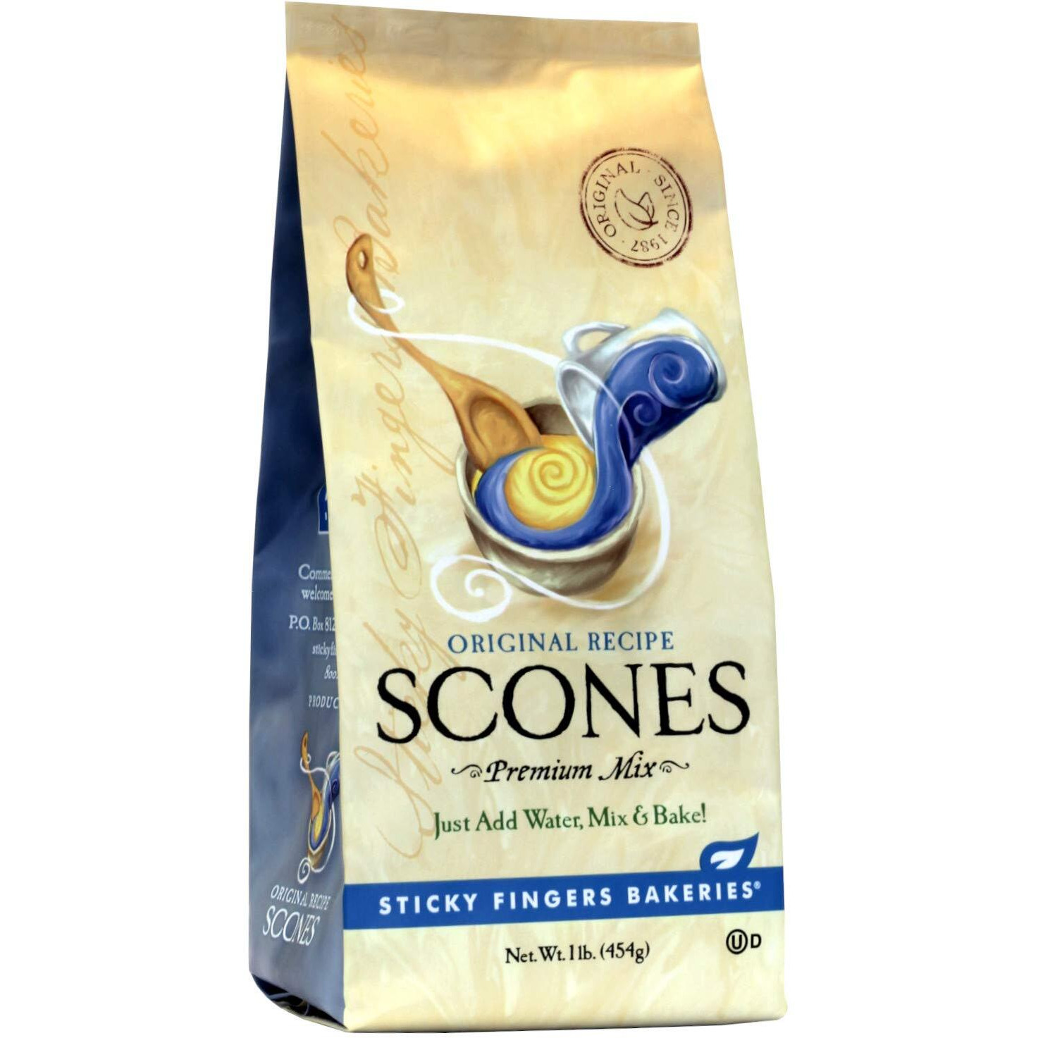 English Scone Mix, Original Flavor By Sticky Fingers Bakeries - Easy To Make English Scones Fresh Baked, Makes 12 Scones (1Pk)